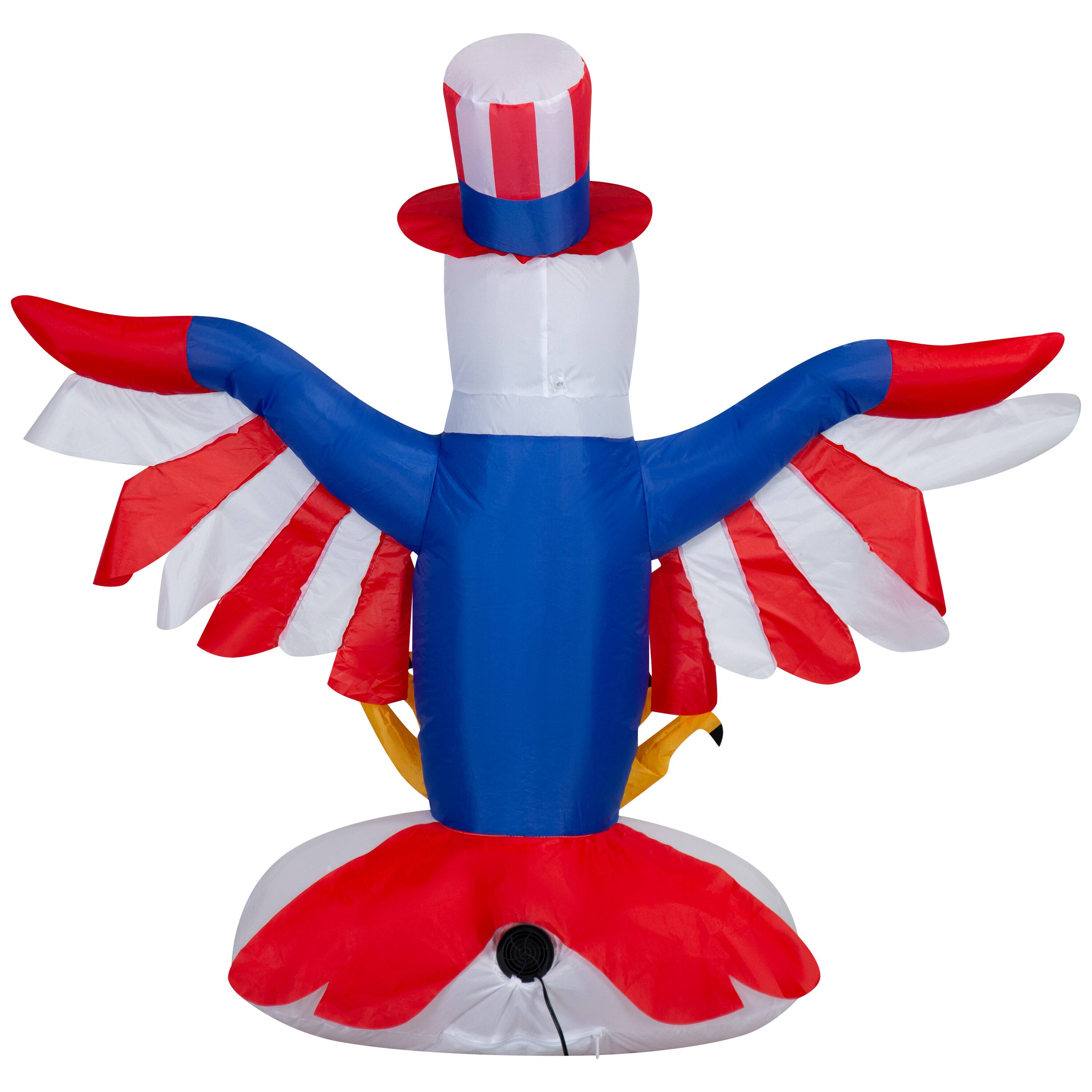 4ft. Airblown® Inflatable Patriotic American Eagle Independence Day Light Décor