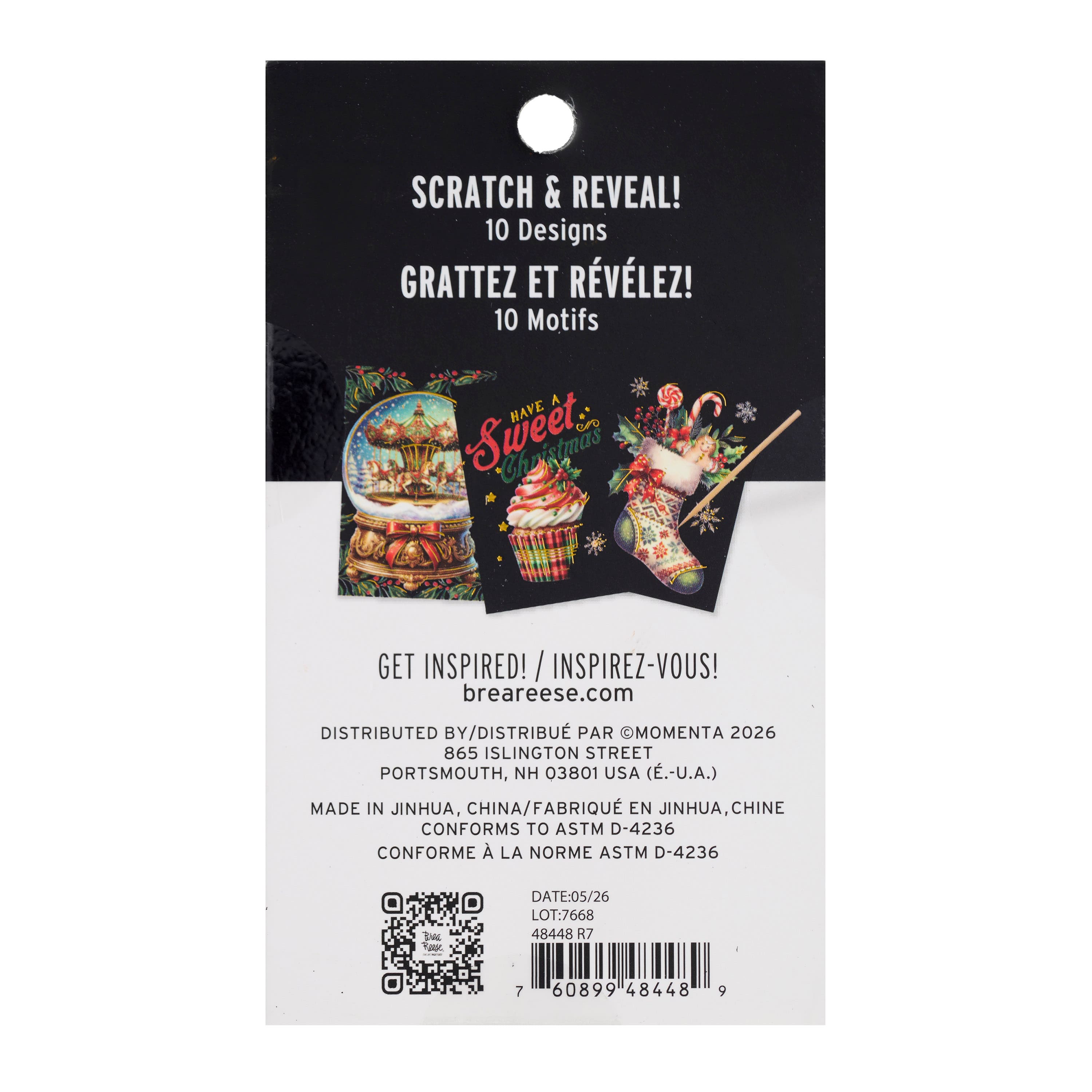 Brea Reese® Mini Jolly Greetings Scratch Art Paper Pad