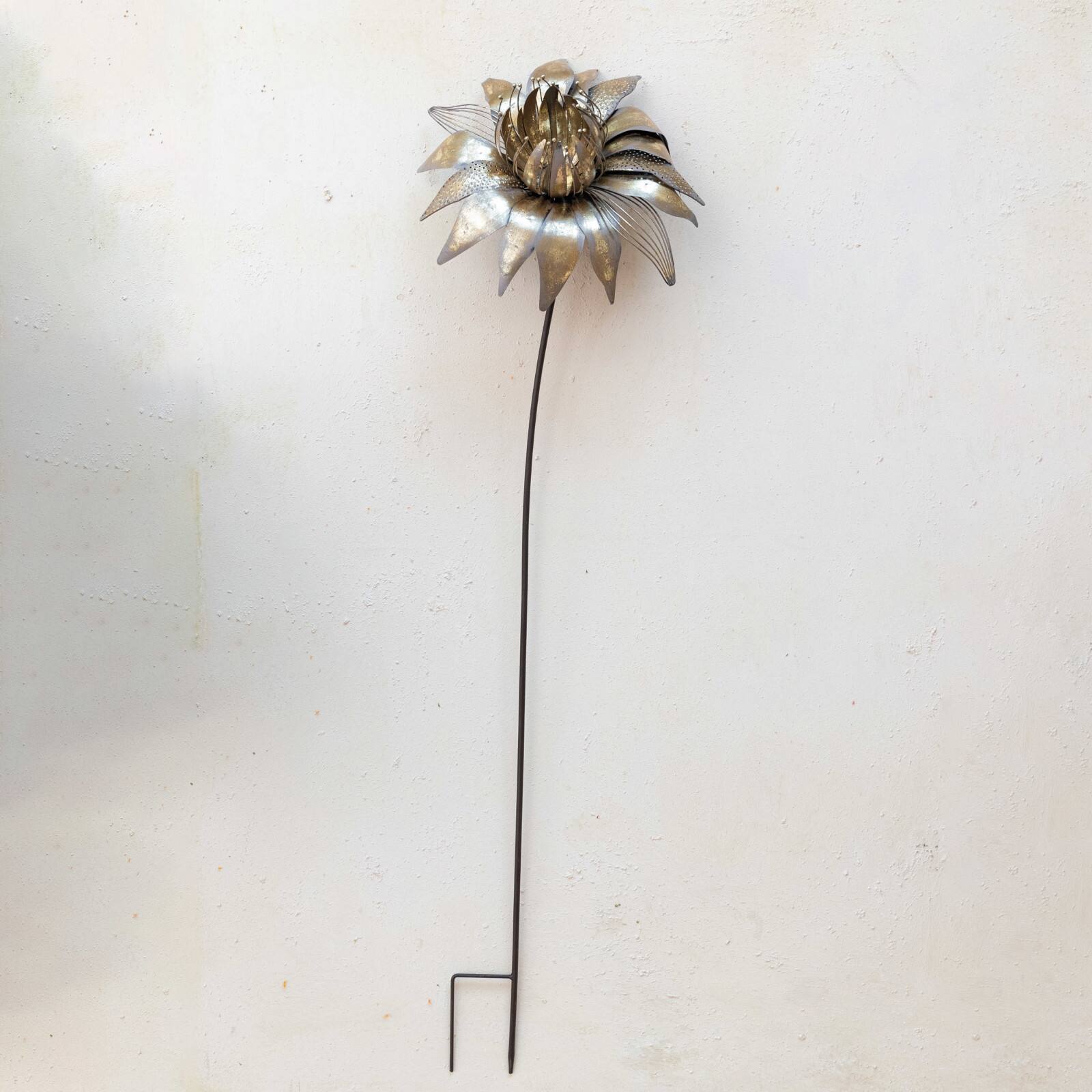 Hello Honey® 52" Brushed Gold Metal Flower Stake