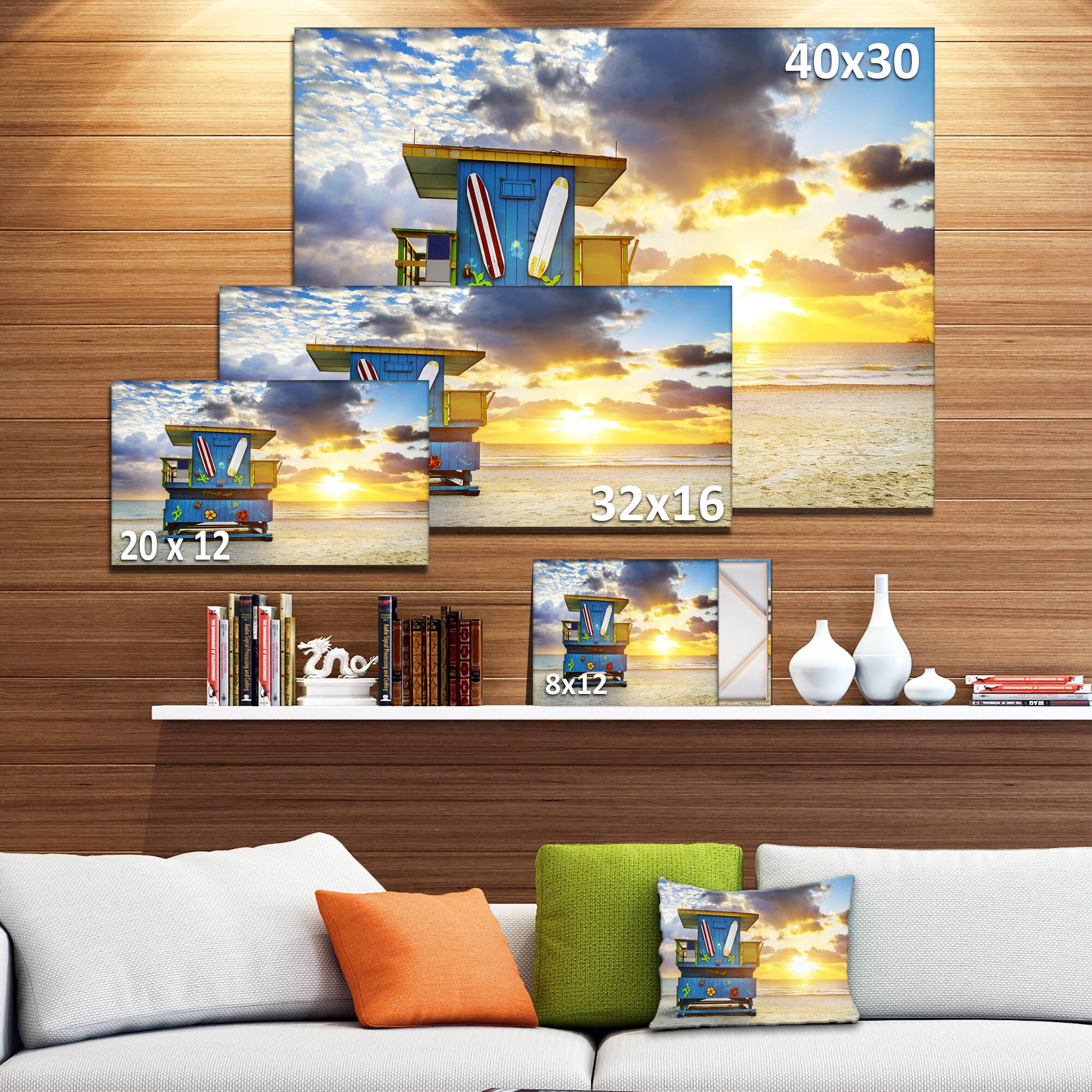 Designart - Miami South Beach Sunrise