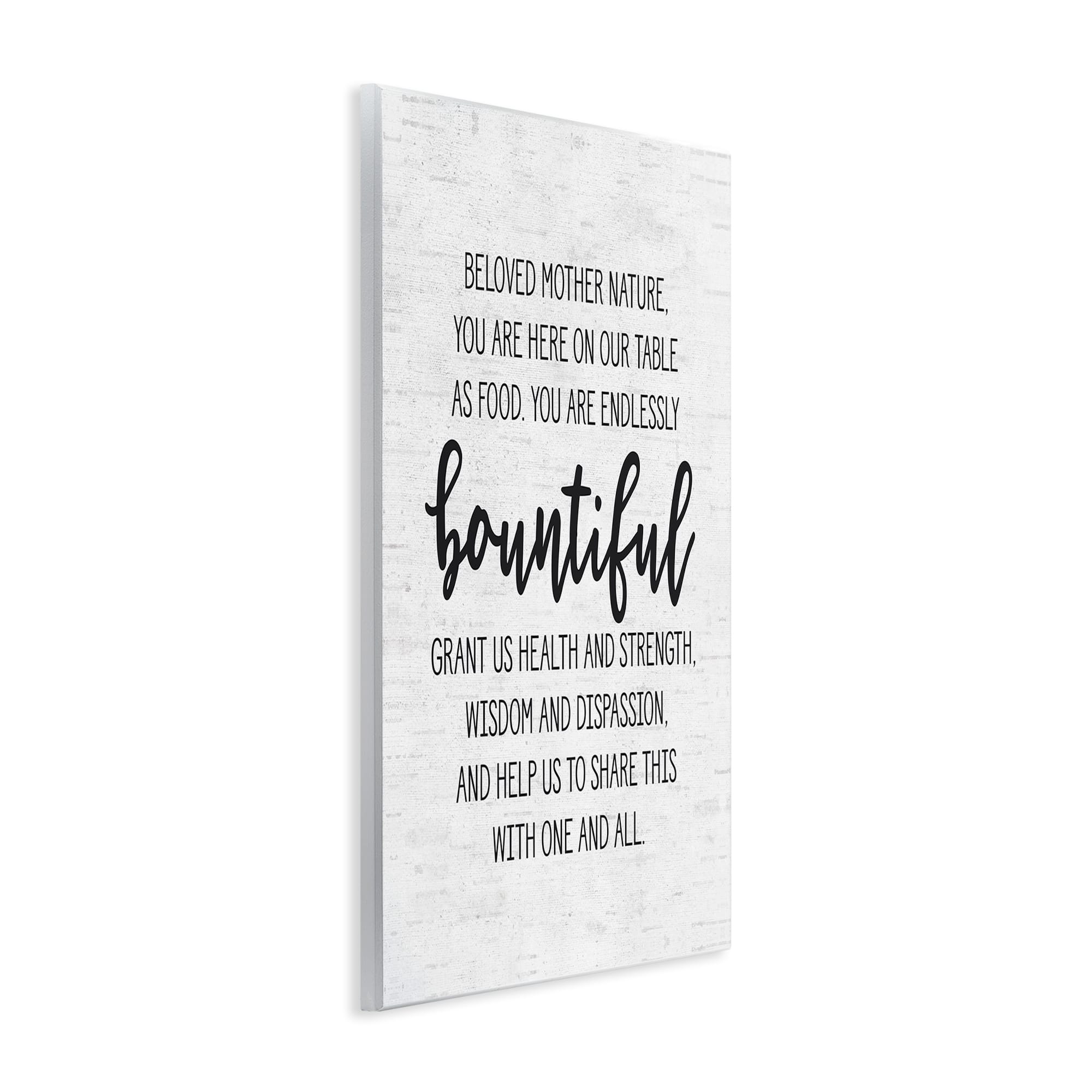 Stupell Industries Mother Nature Bountiful Food Subtle Birch Typography Wall Plaque Art