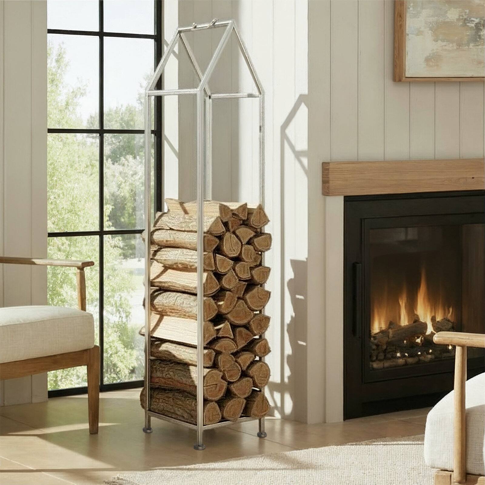 Hello Honey® 55.8" Metal Firewood Rack