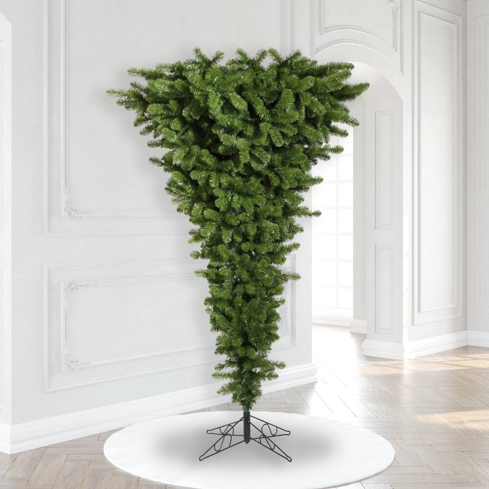 7.5ft. Unlit Green Upside Down Artificial Christmas Tree
