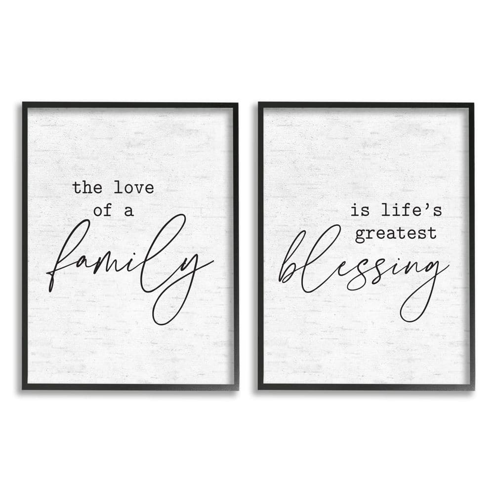 Stupell Industries Love of Family is Life's Greatest Blessing Minimal Quote Framed Wall Art