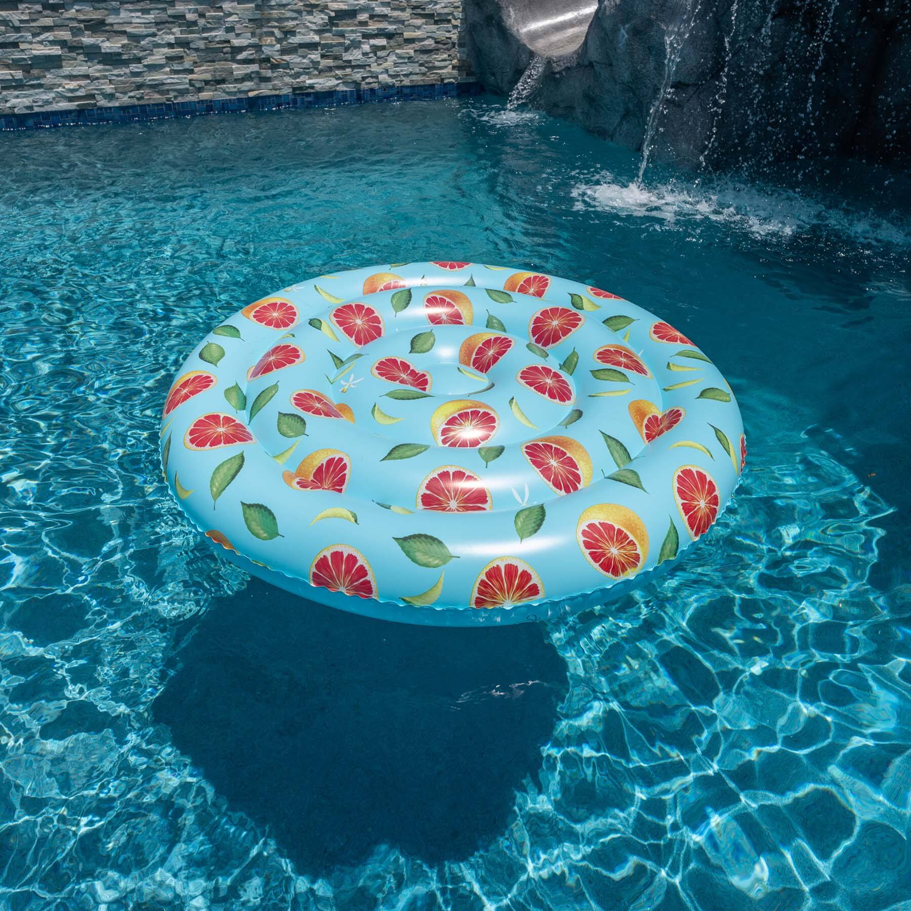 PoolCandy Giant Grapefruit Print Island Float