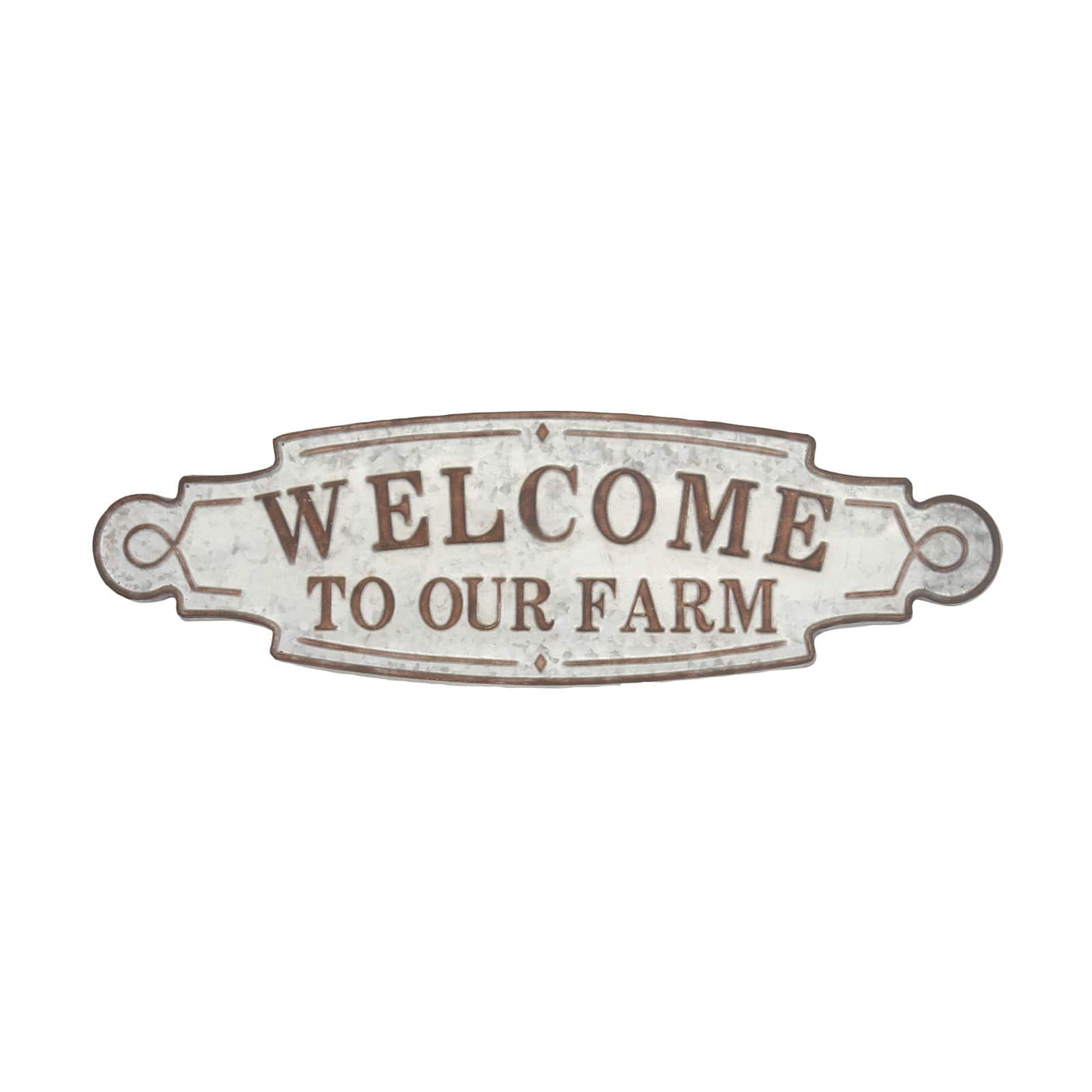 Brown Metal Farmhouse Sign Wall Décor