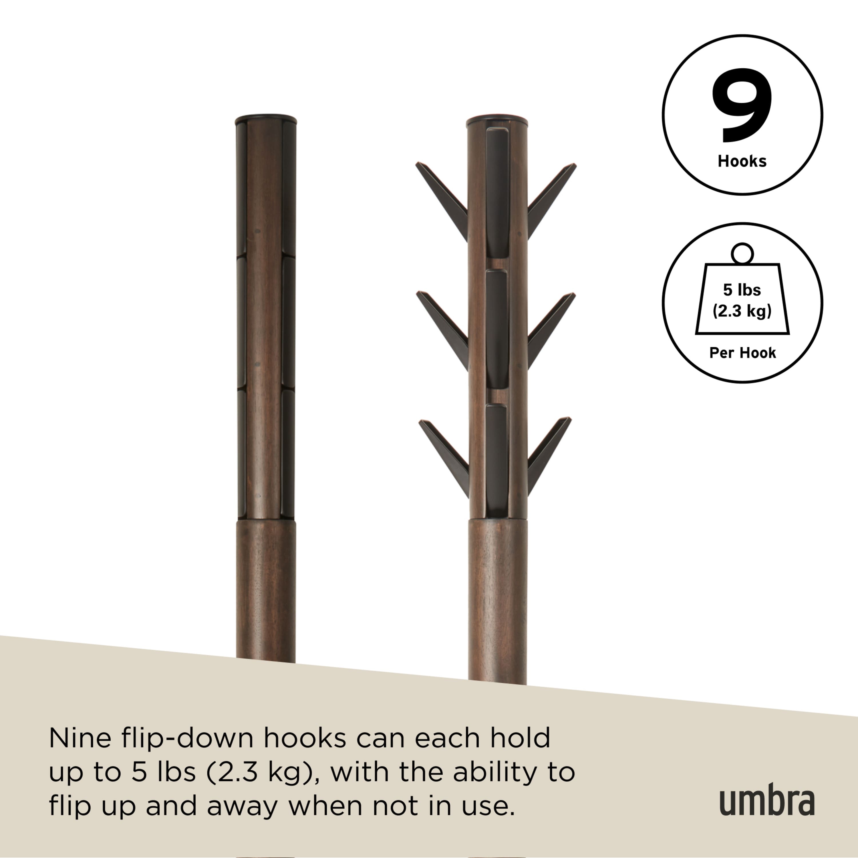 Umbra 66" Flapper Coat Rack