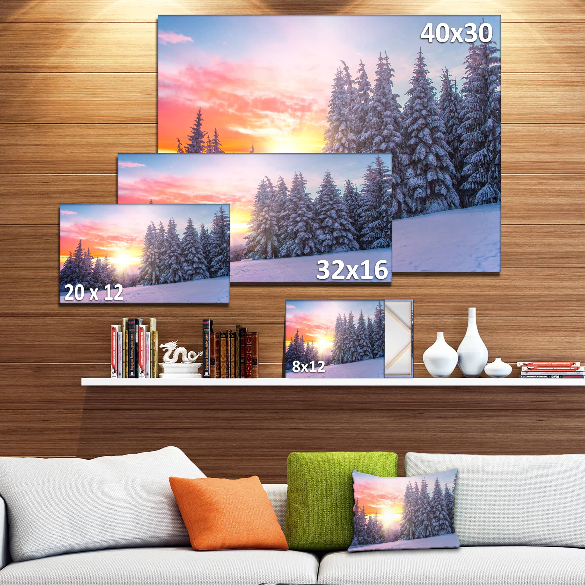 Designart - Winter Sunset in Bulgaria