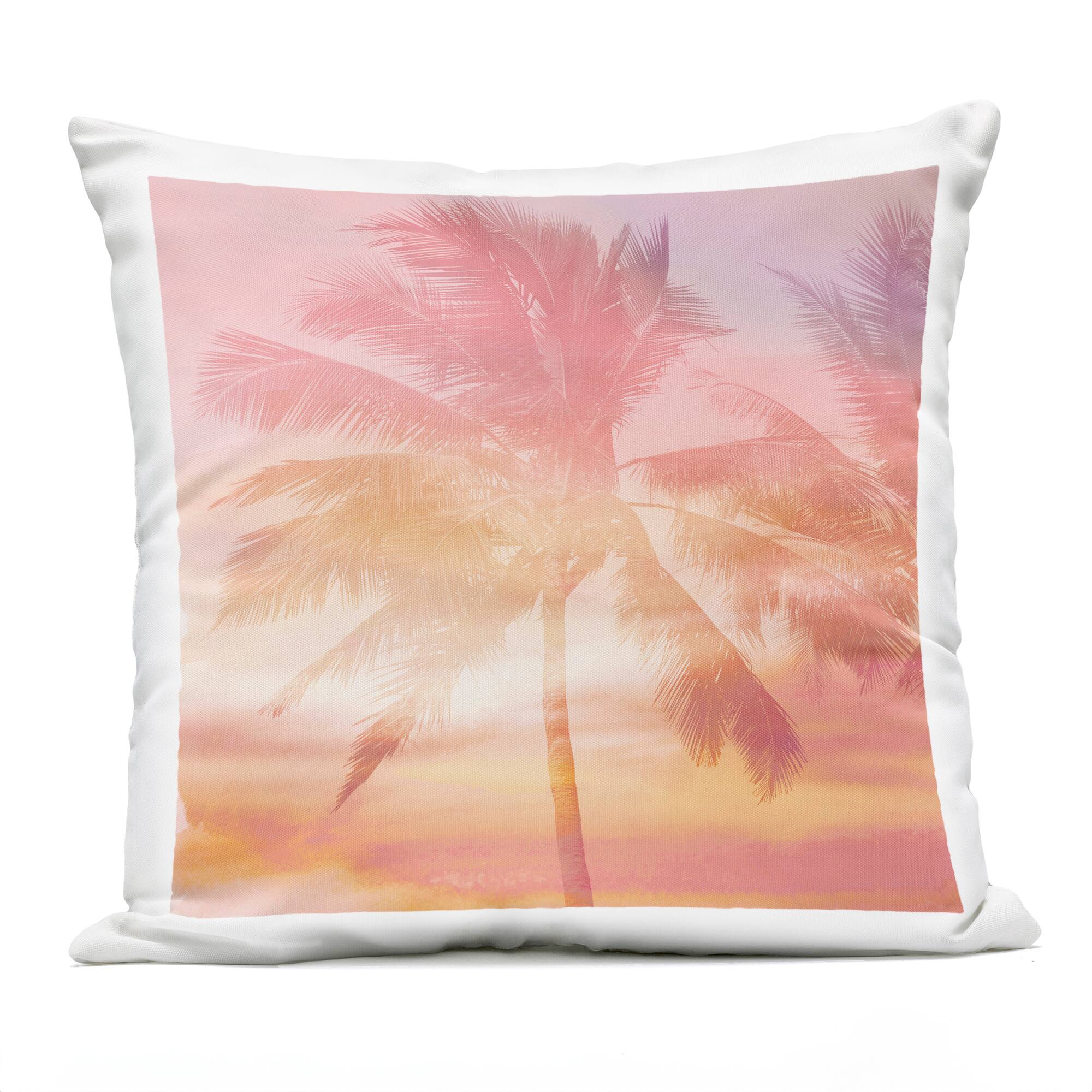 Stupell Industries 18" x 18" Summer Sunset Palm Trees Outdoor Print Throw Pillow