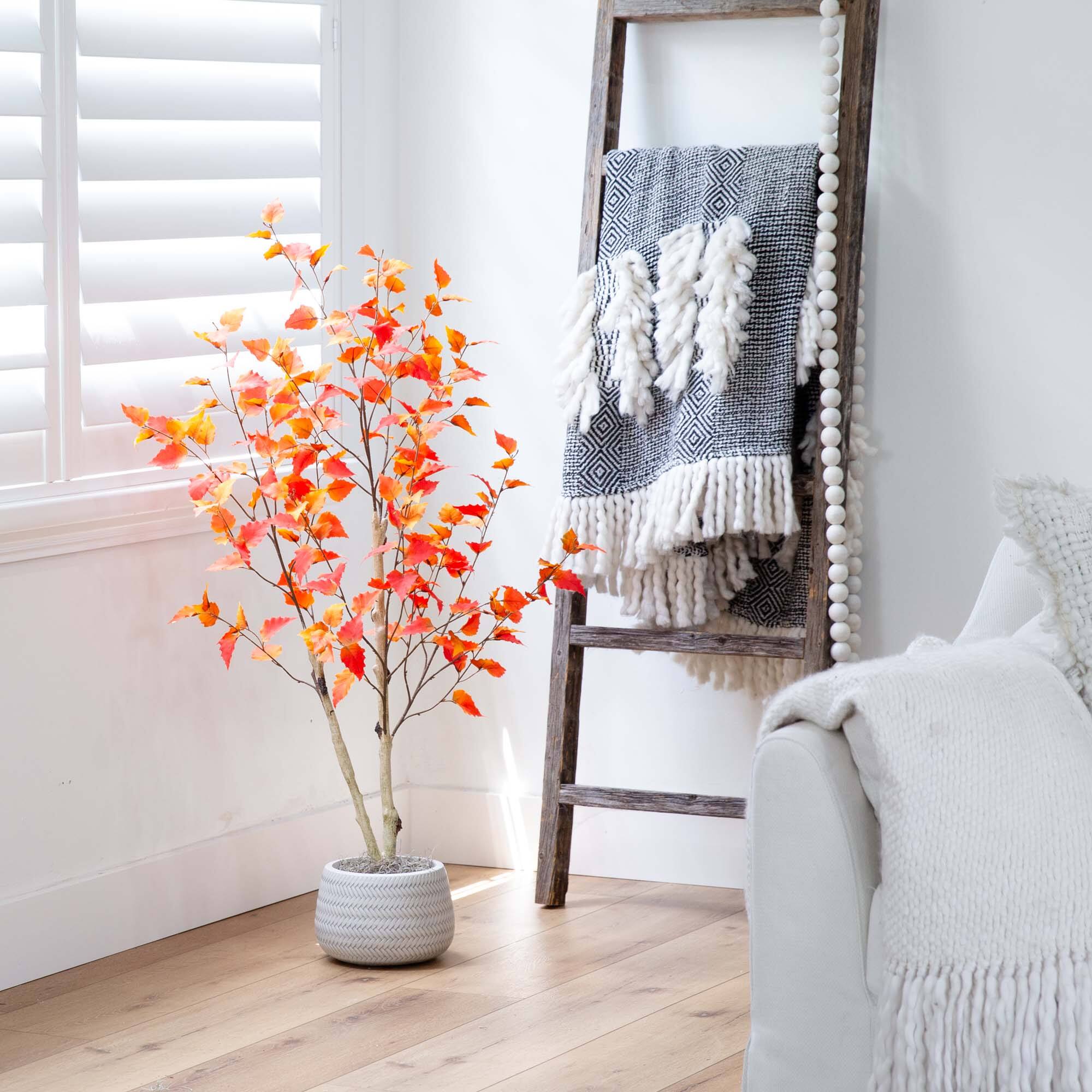 4ft. Potted Artificial Autumn Birch Tree