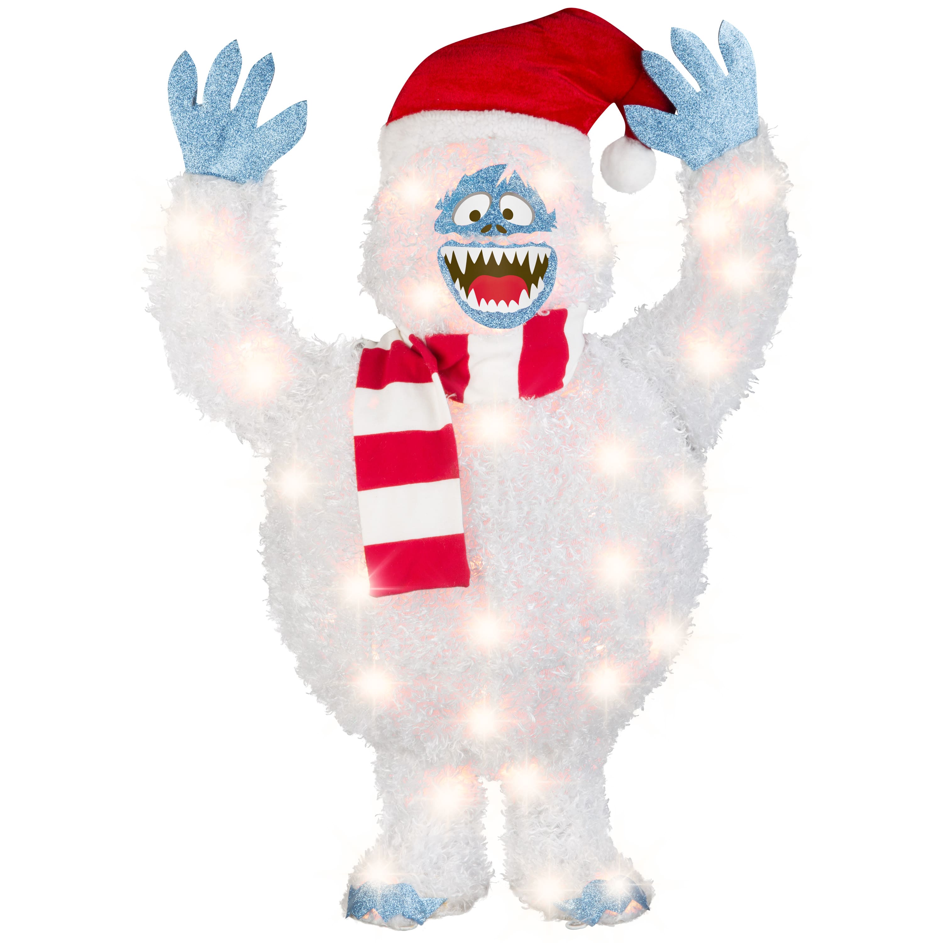 28" Rudolph Bumble 3D Holiday Lighted Tinsel Sculpture