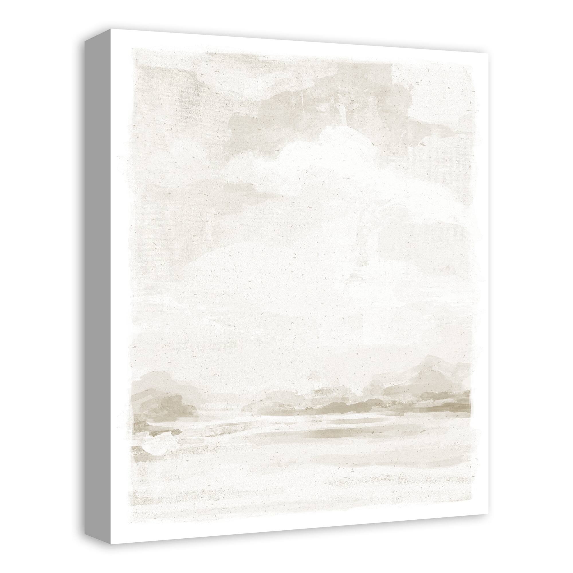 Abstract White Landscape 16" x 20" Canvas Wall Art