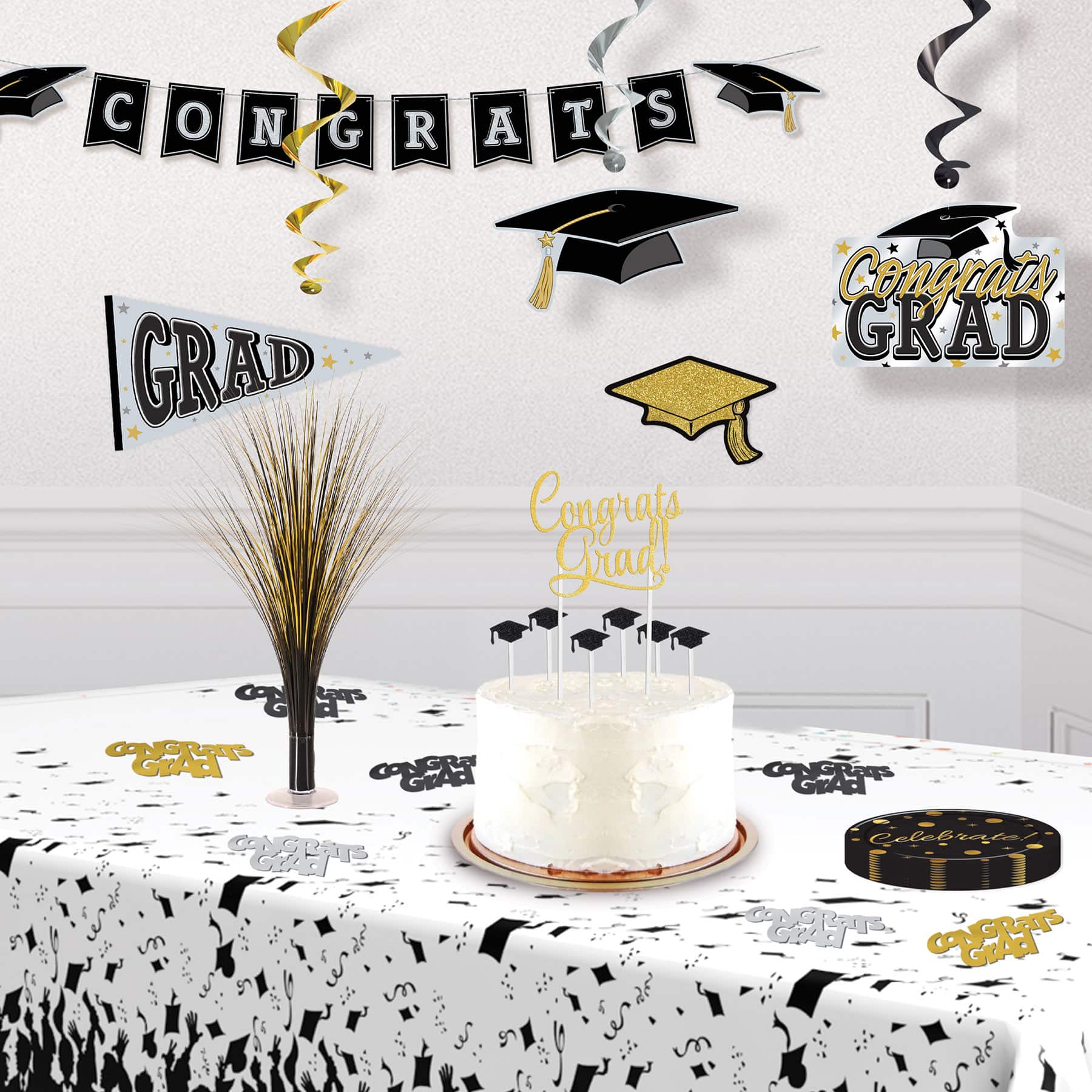 Beistle 2" x 5" Jumbo Congrats Grad Fanci-Fetti, 12ct.
