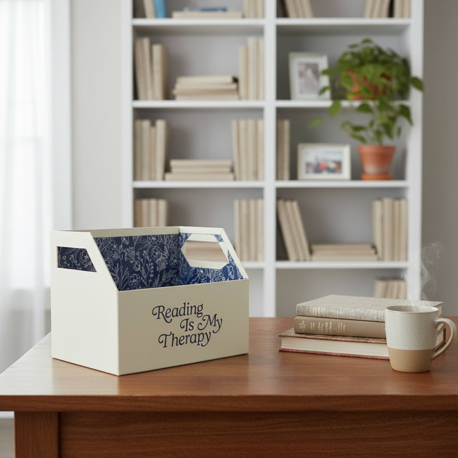 Medium Reading Is My Therapy Decorative Open Book Bin by Ashland®