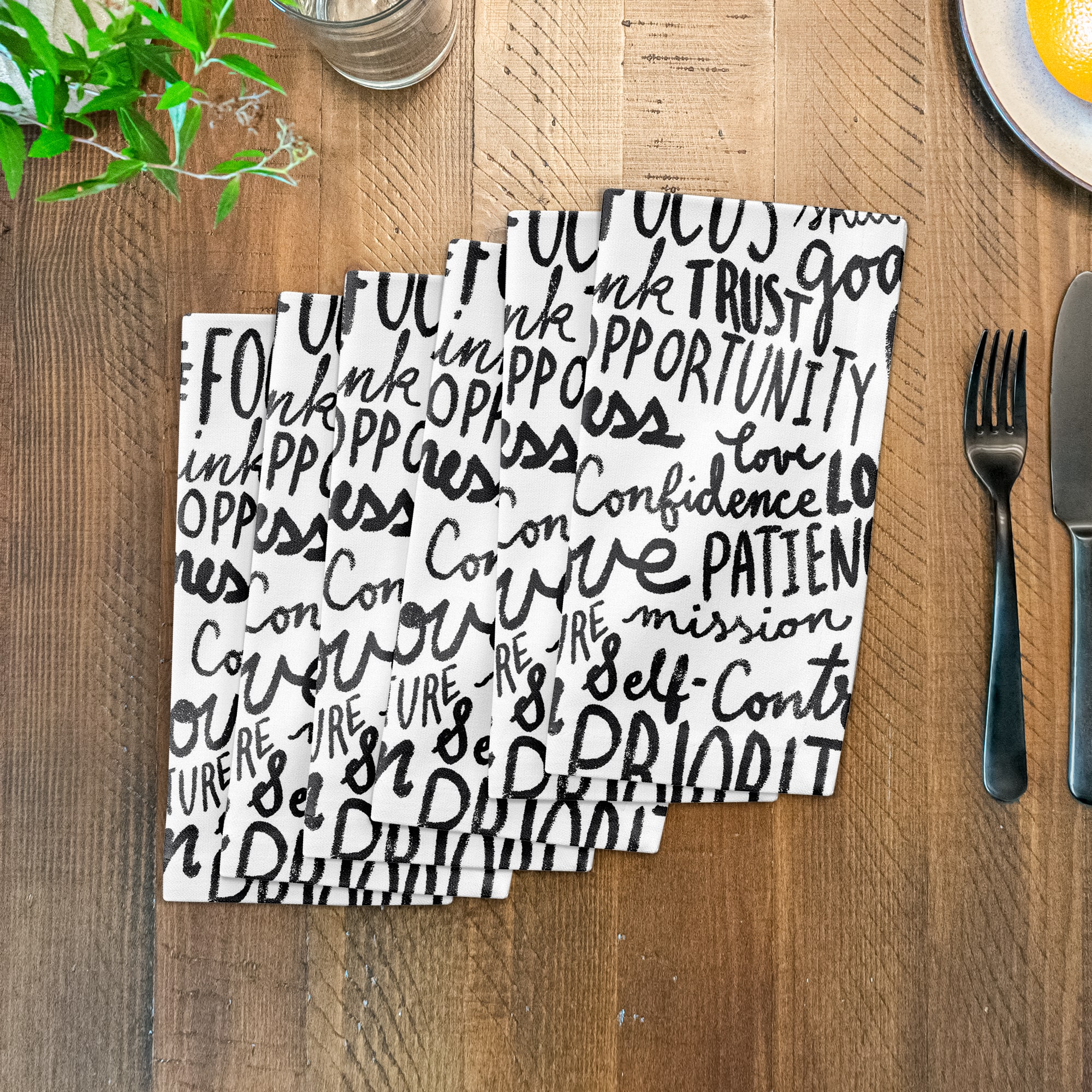 Wisdom Words 10" x 10" Cotton Twill Napkin