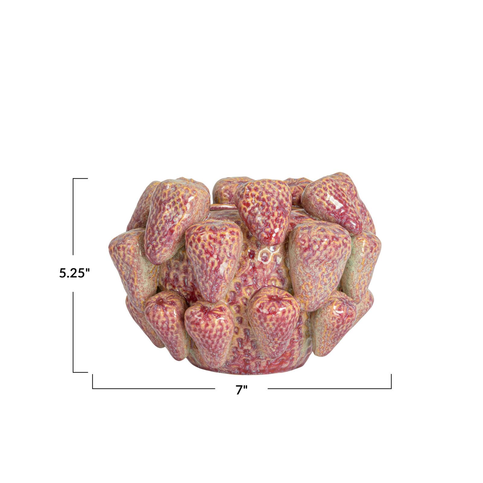 Hello Honey® 5.25" Berry Delight 3D Strawberry Stoneware Planter Vase