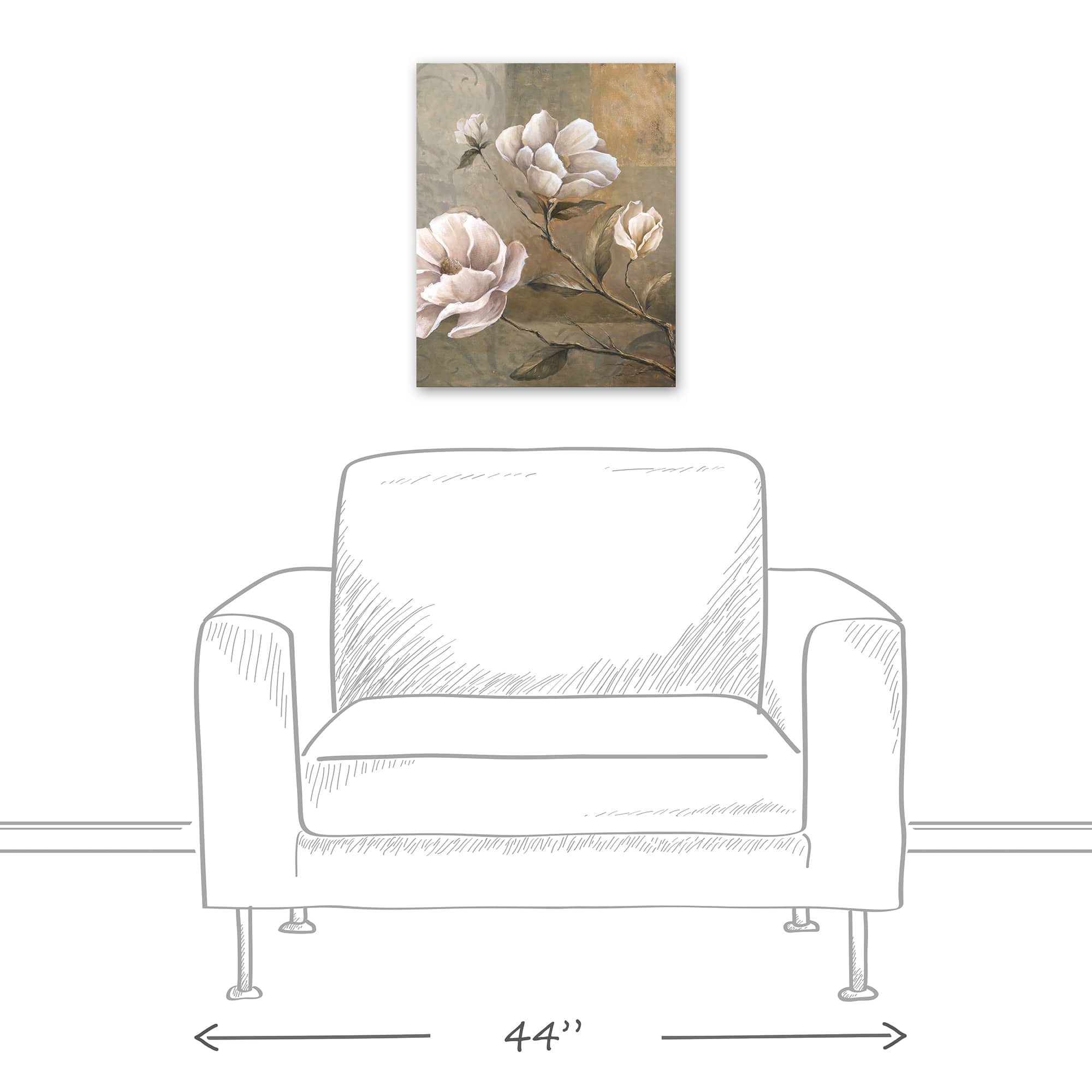 Sage Magnolias 16" x 20" Canvas Wall Art