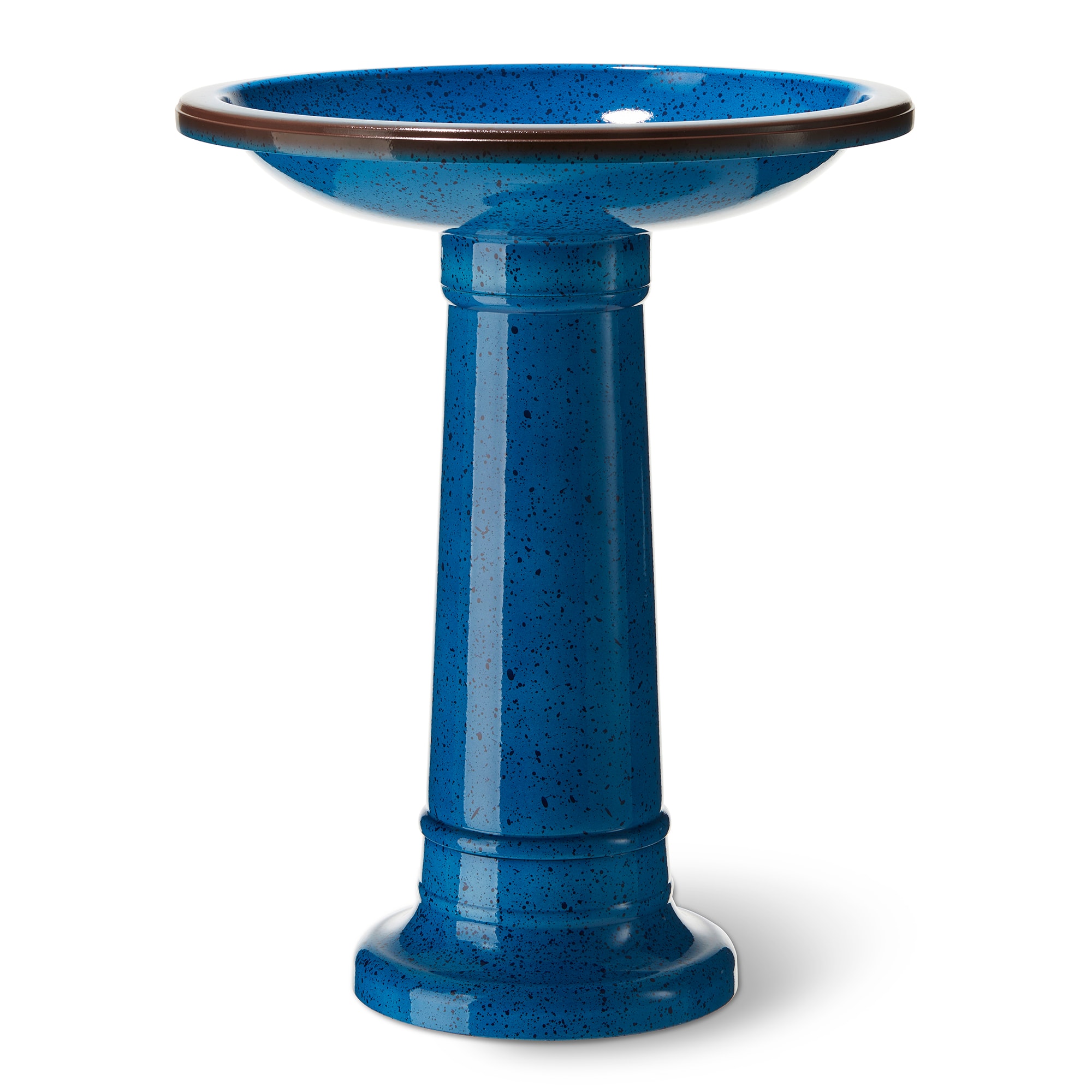 Glitzhome® 21.5" Faux Ceramic Tall Pedestal Birdbath