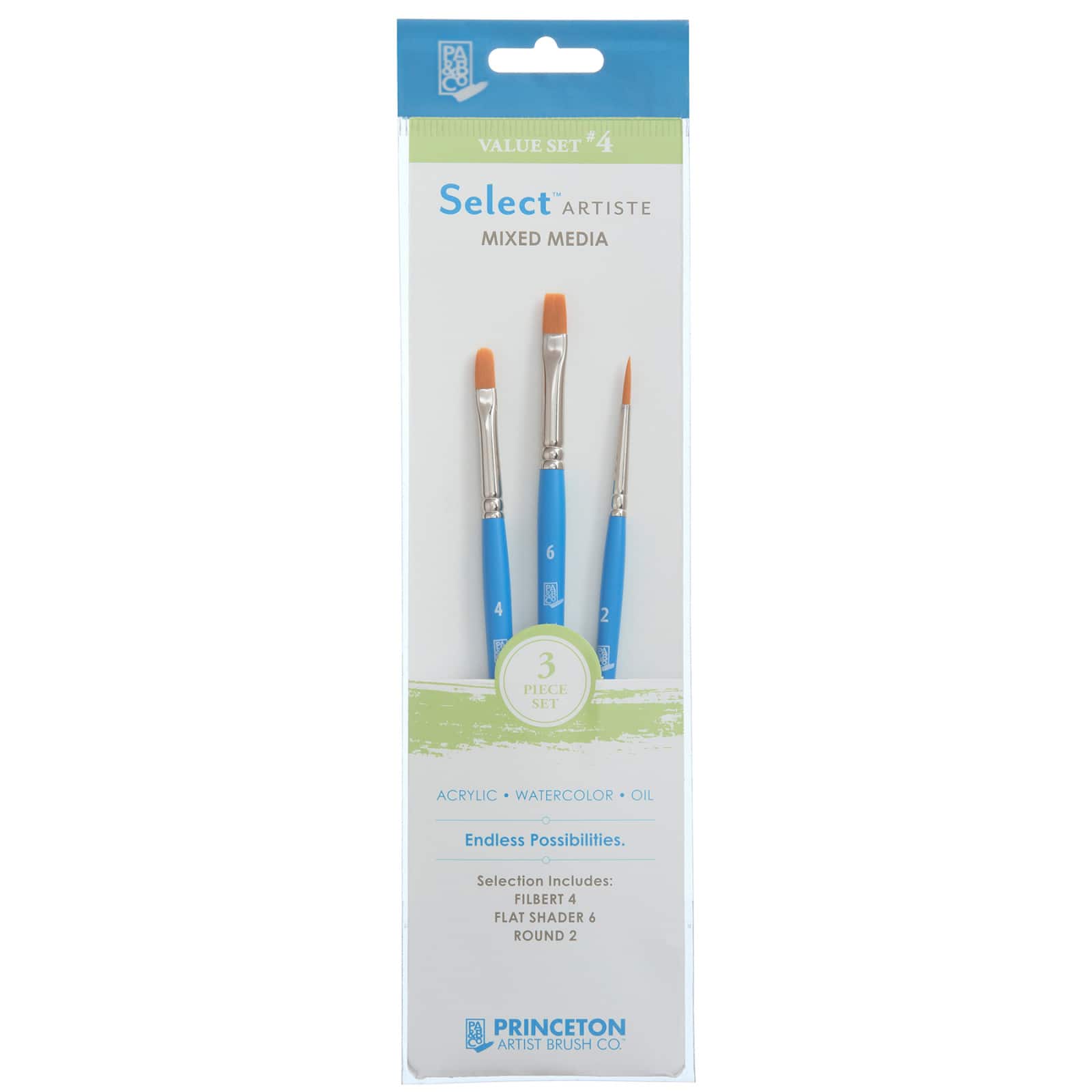Princeton™ Select™ Artiste Series 3750 #4 Brush Set