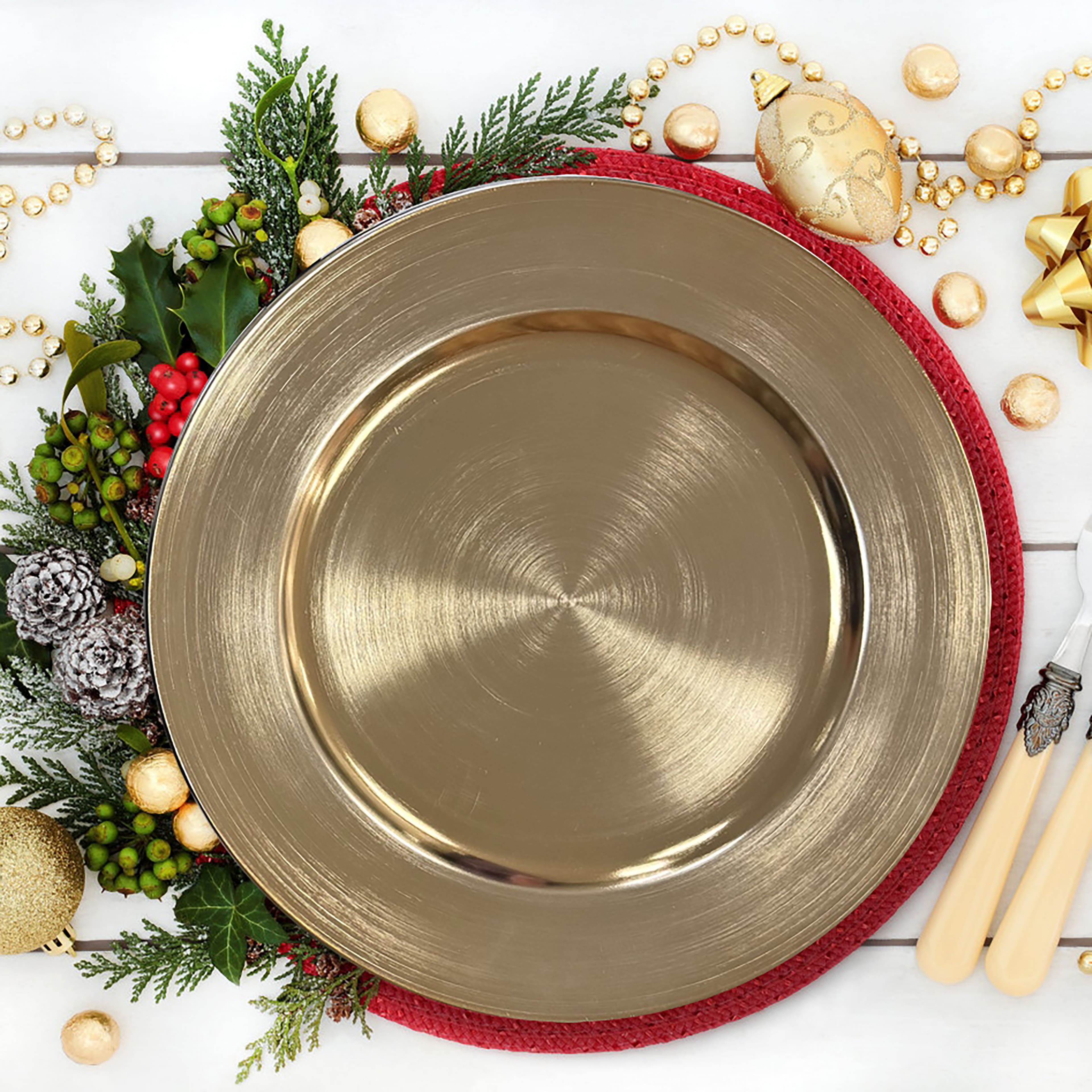13" Gold Chargers 6 Pack by Celebrate It™