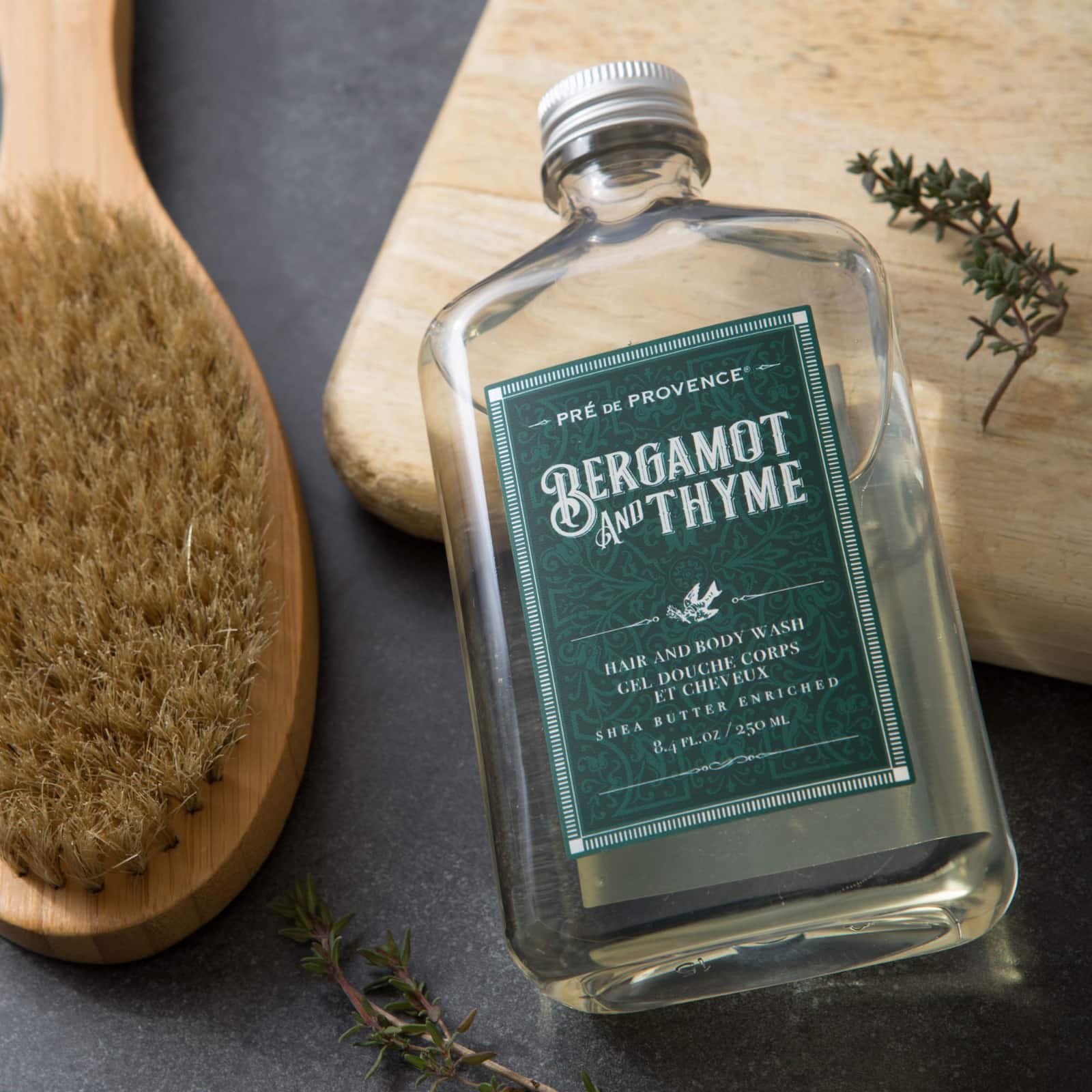 European Soaps Bergamot & Thyme Hair & Body Wash, 250mL