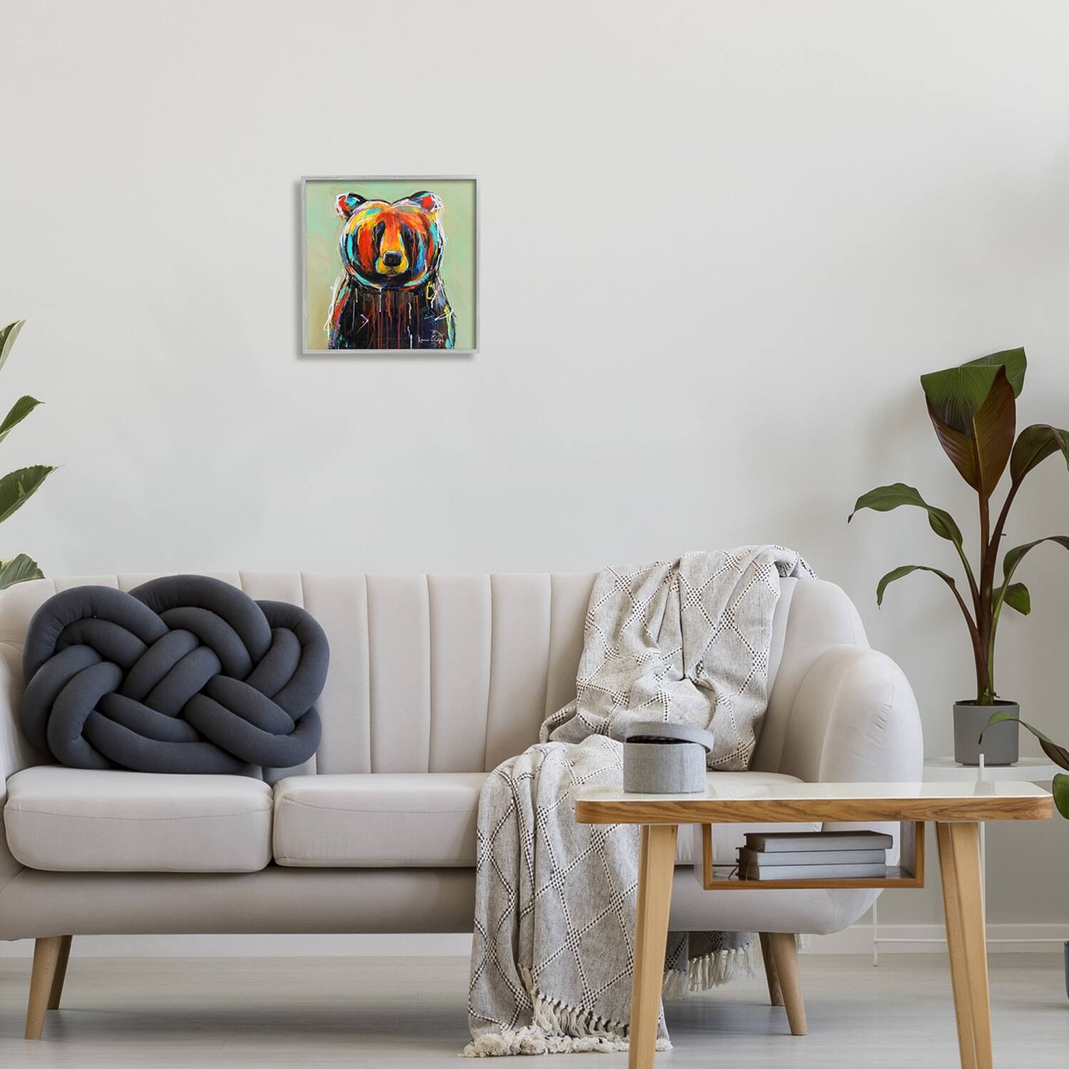 Stupell Industries Abstract Urban Bear Graffiti Framed Giclee Art