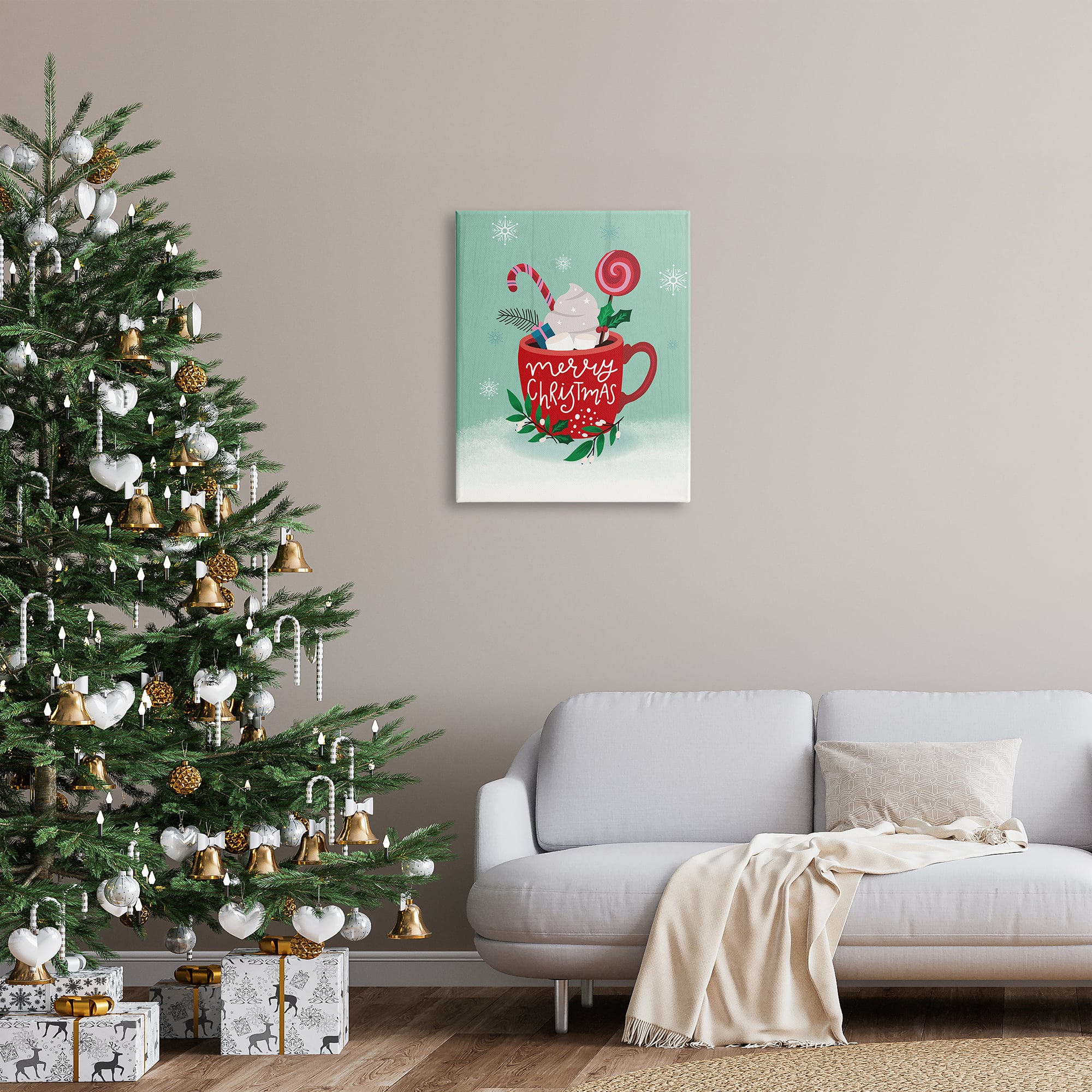 Stupell Industries Merry Christmas Warm Cocoa Canvas Wall Art