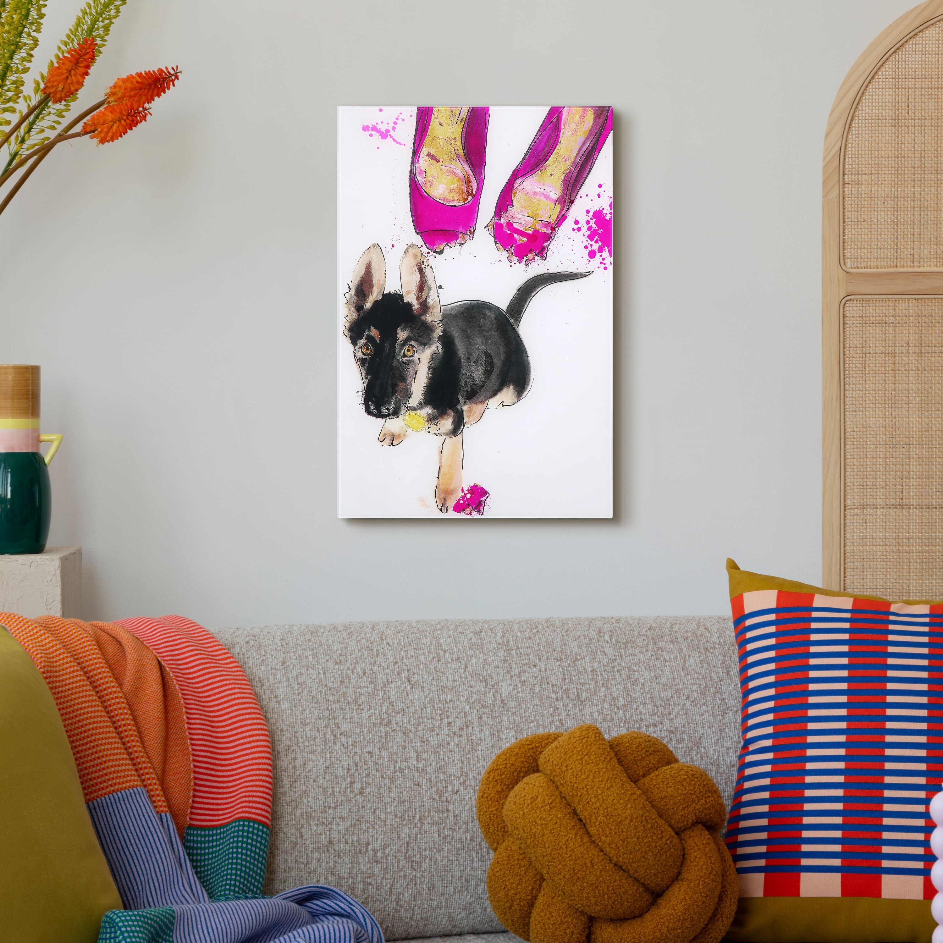 Empire Art Direct 16" x 24" Oh Oh! Free Floating Tempered Glass Wall Art