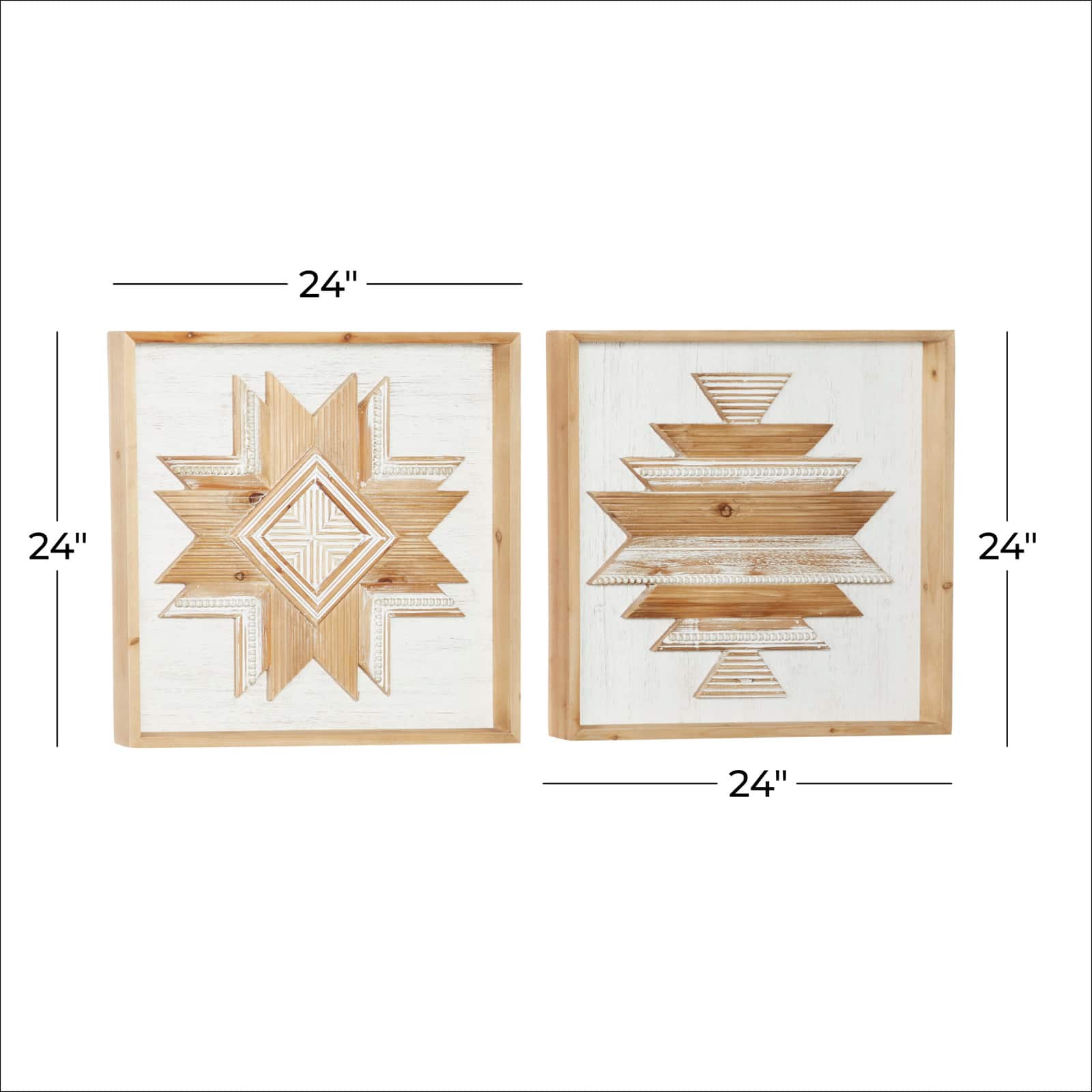 Brown & White Wood Rustic Southwest Wall Décor Set