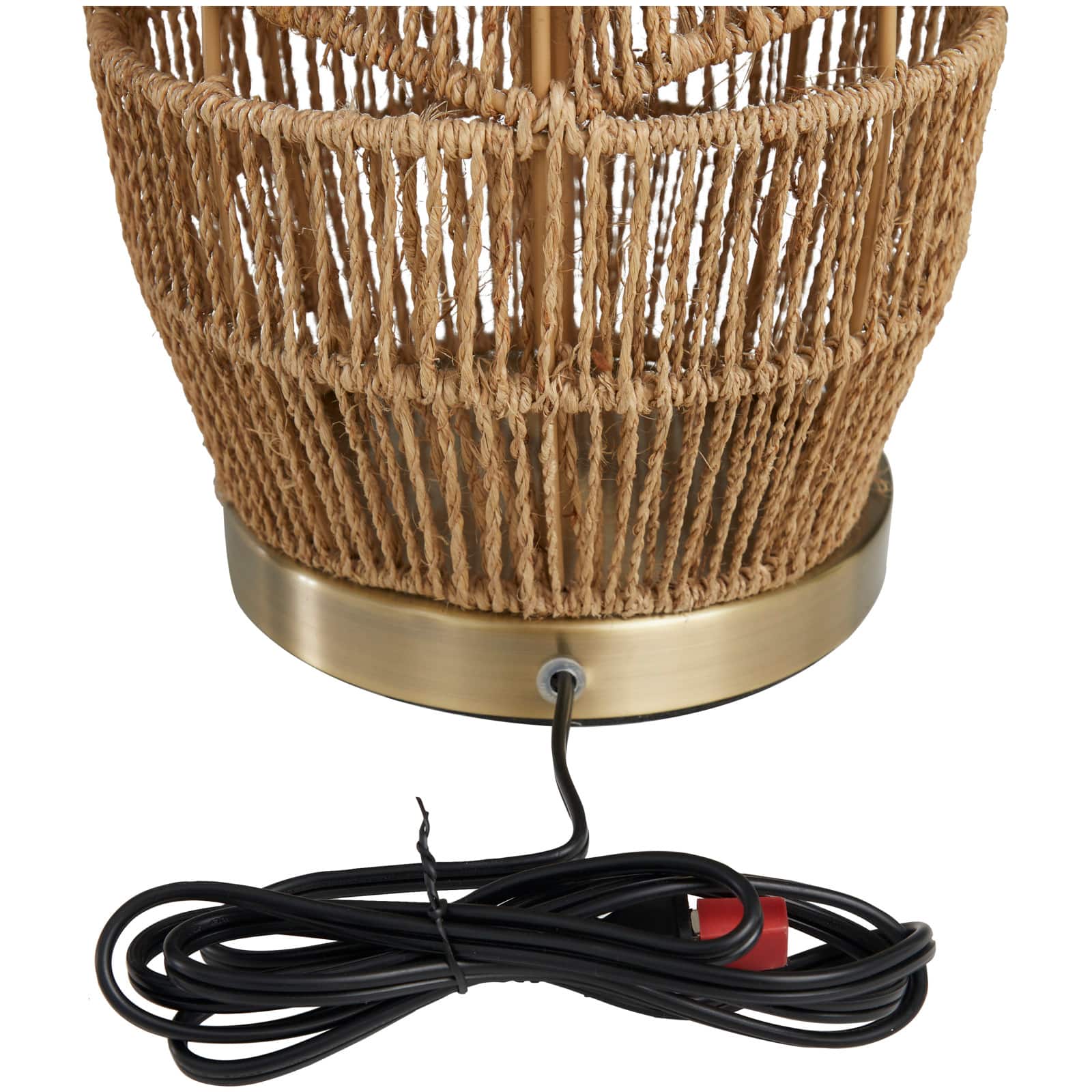 Brown Wicker Handmade Woven Table Lamp