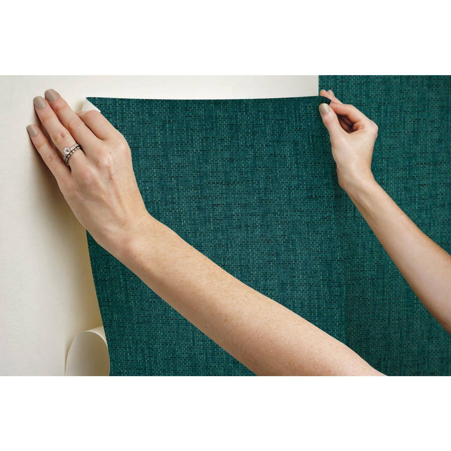 RoomMates Faux Grasscloth Weave Peel & Stick Wallpaper
