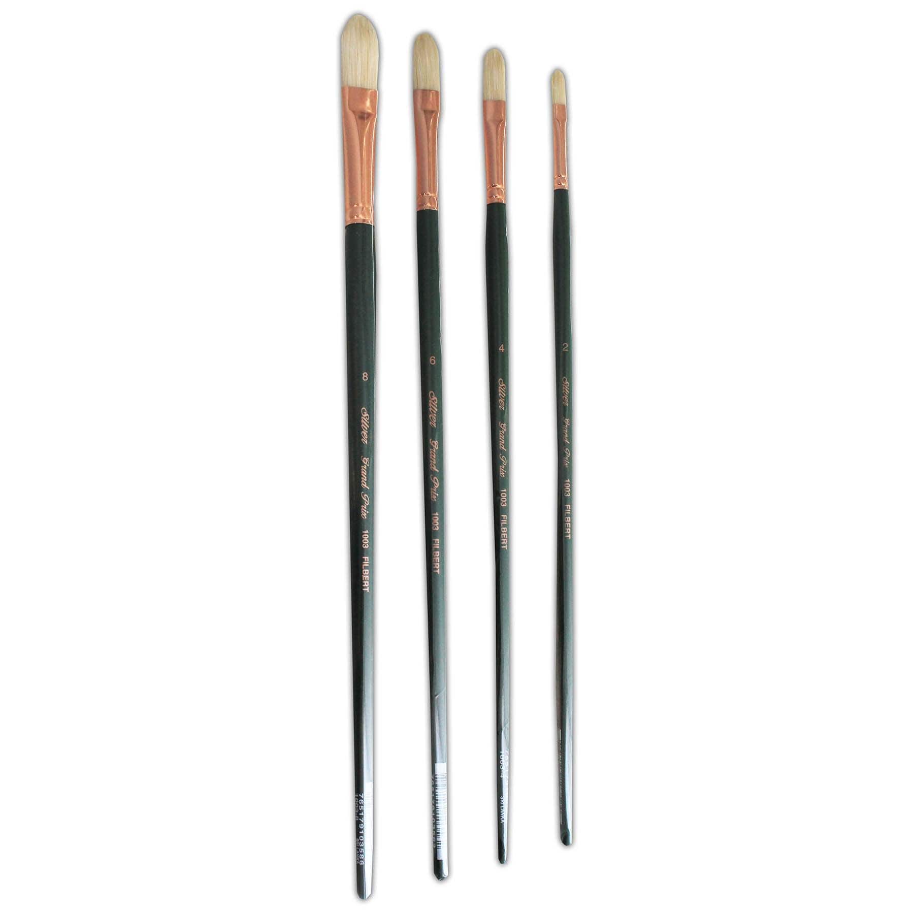 Silver Brush Limited Grand Prix® 4 Piece Even Filberts Brush set