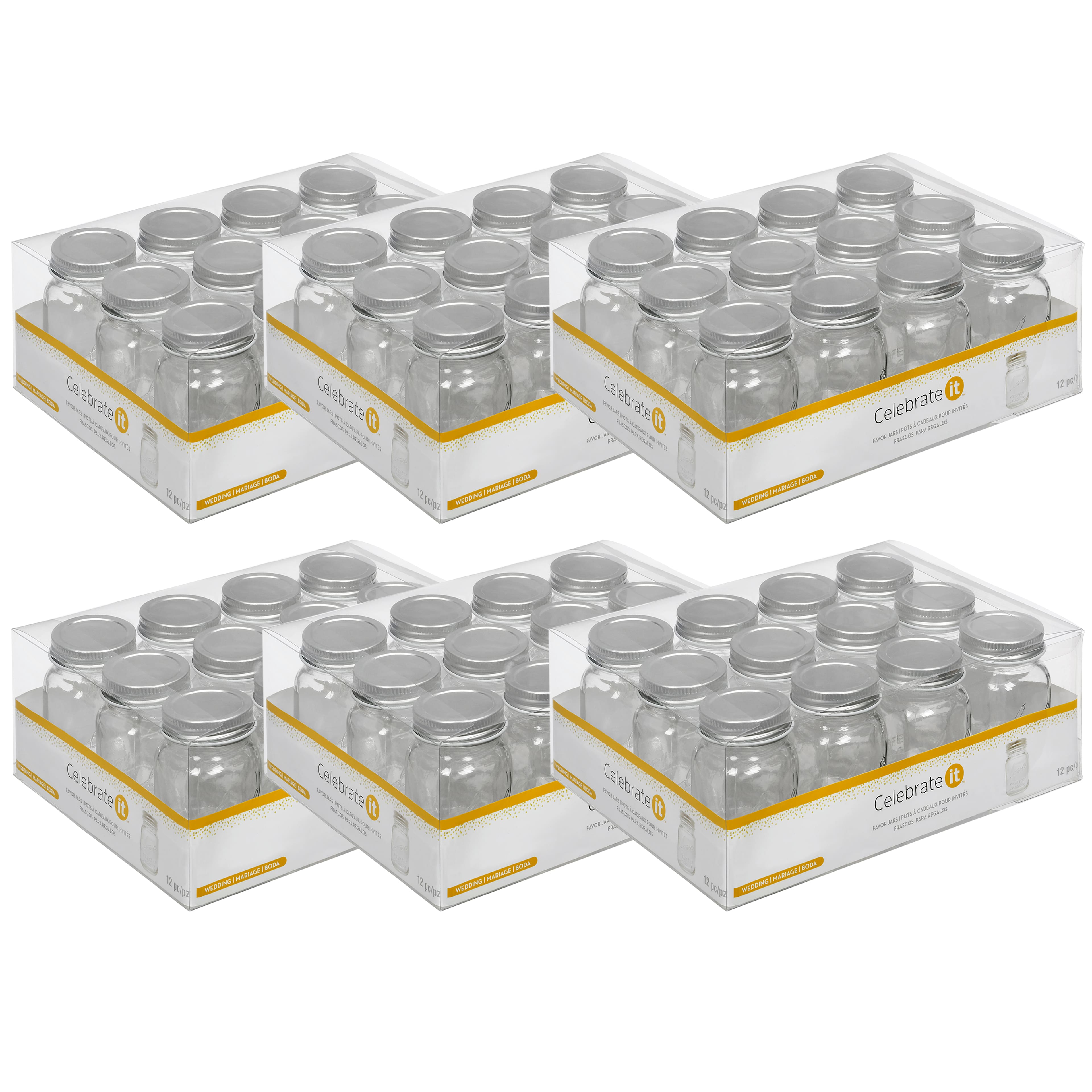 6 Packs: 12 ct. (72 total) Mini Mason Jars by Celebrate It™