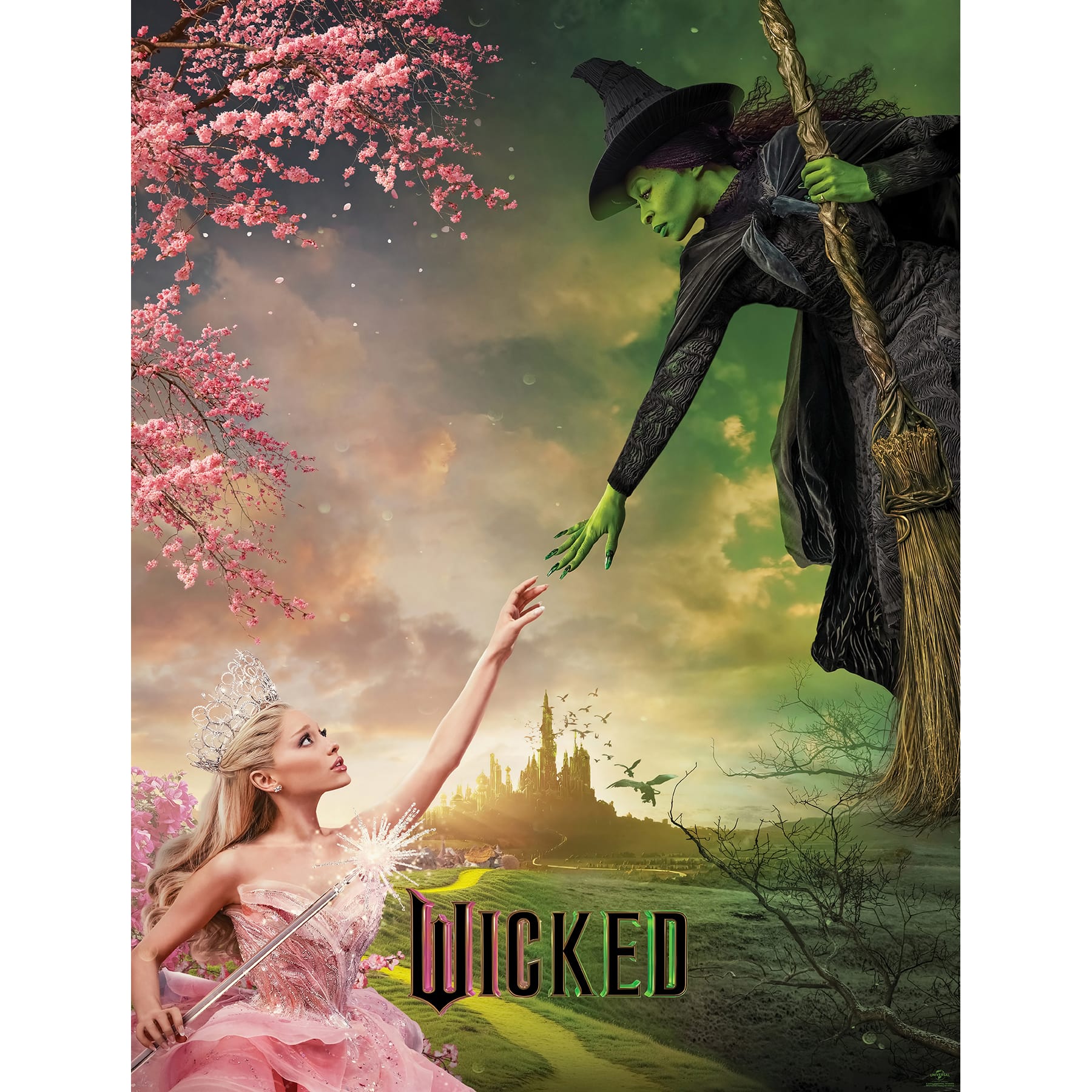 RoomMates Wicked Elphaba and Glinda Peel and Stick Wall Mural