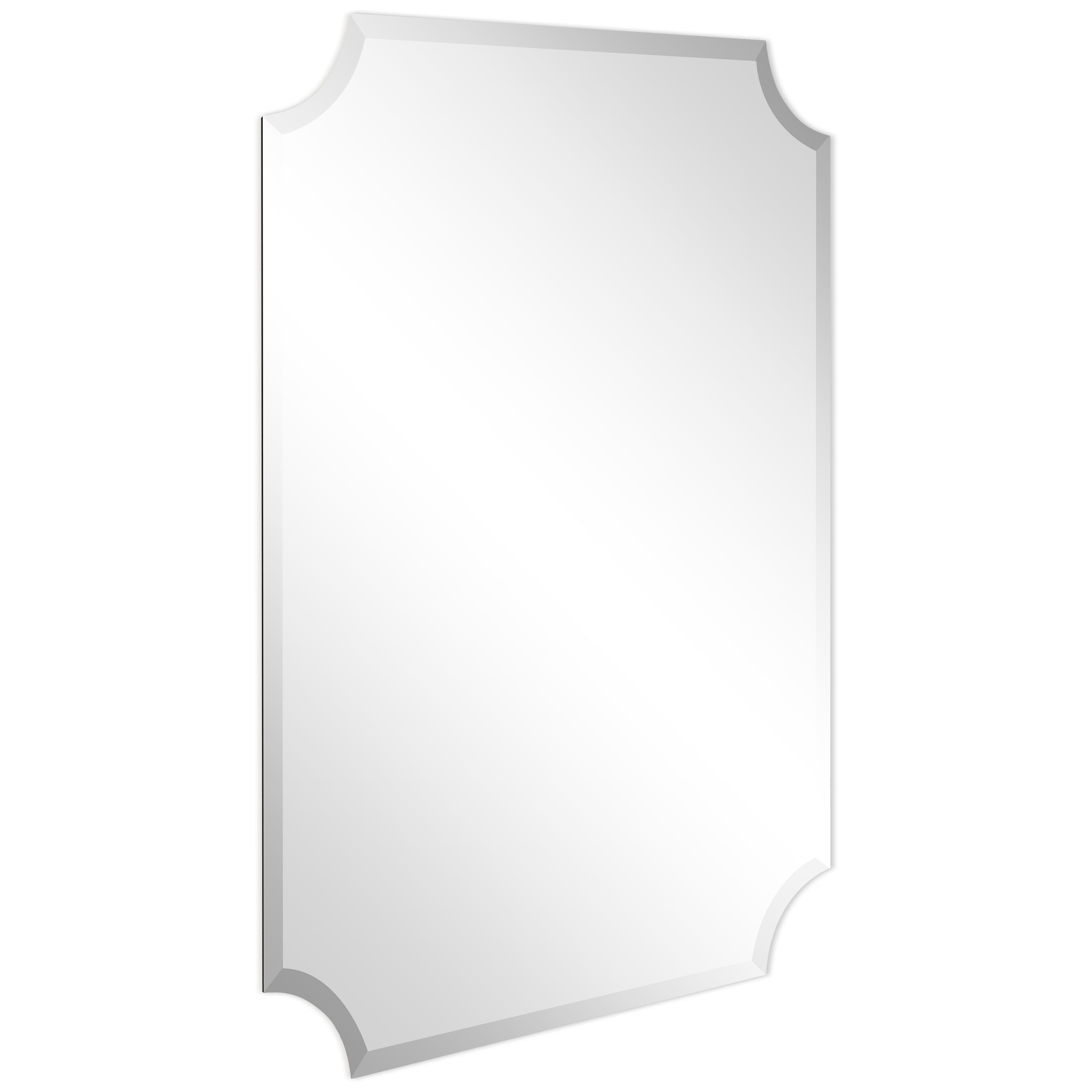 Empire Art Direct Scalloped & Beveled Frameless Wall Mirror