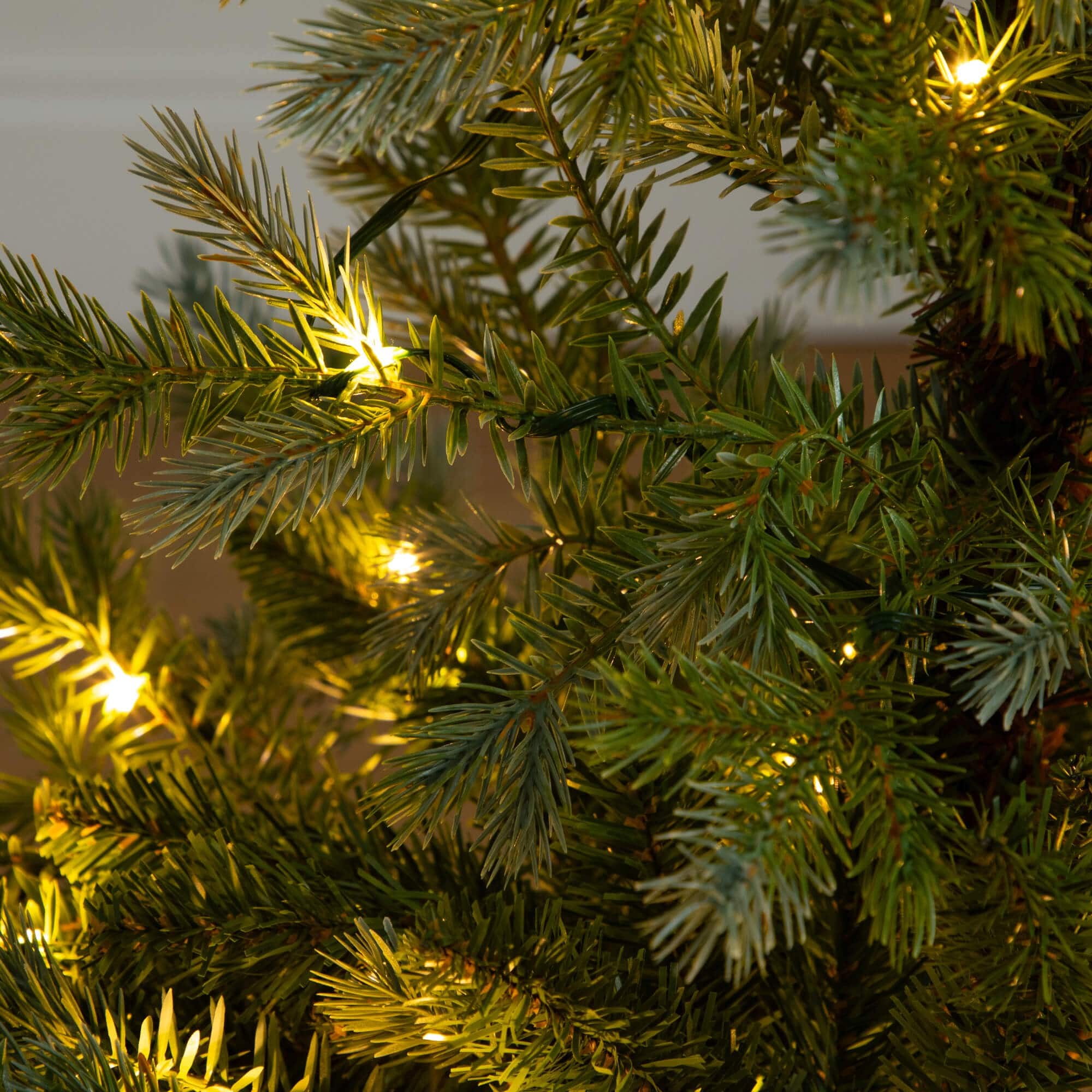 3ft. Pre-Lit Artificial Christmas Tree in Jute Wire Planter with 30 Warm White LED Lights