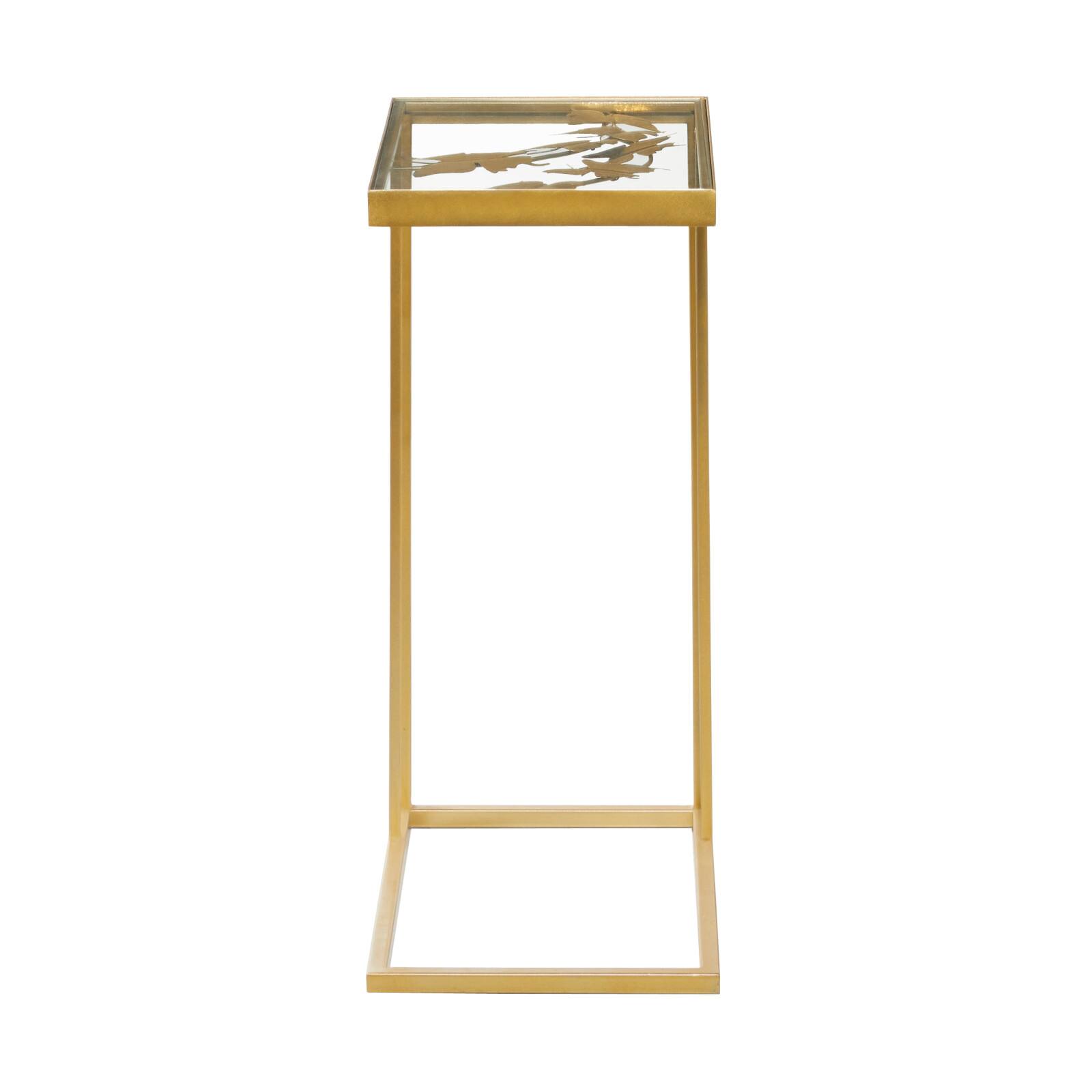 25" Gold Metal Contemporary Accent Table