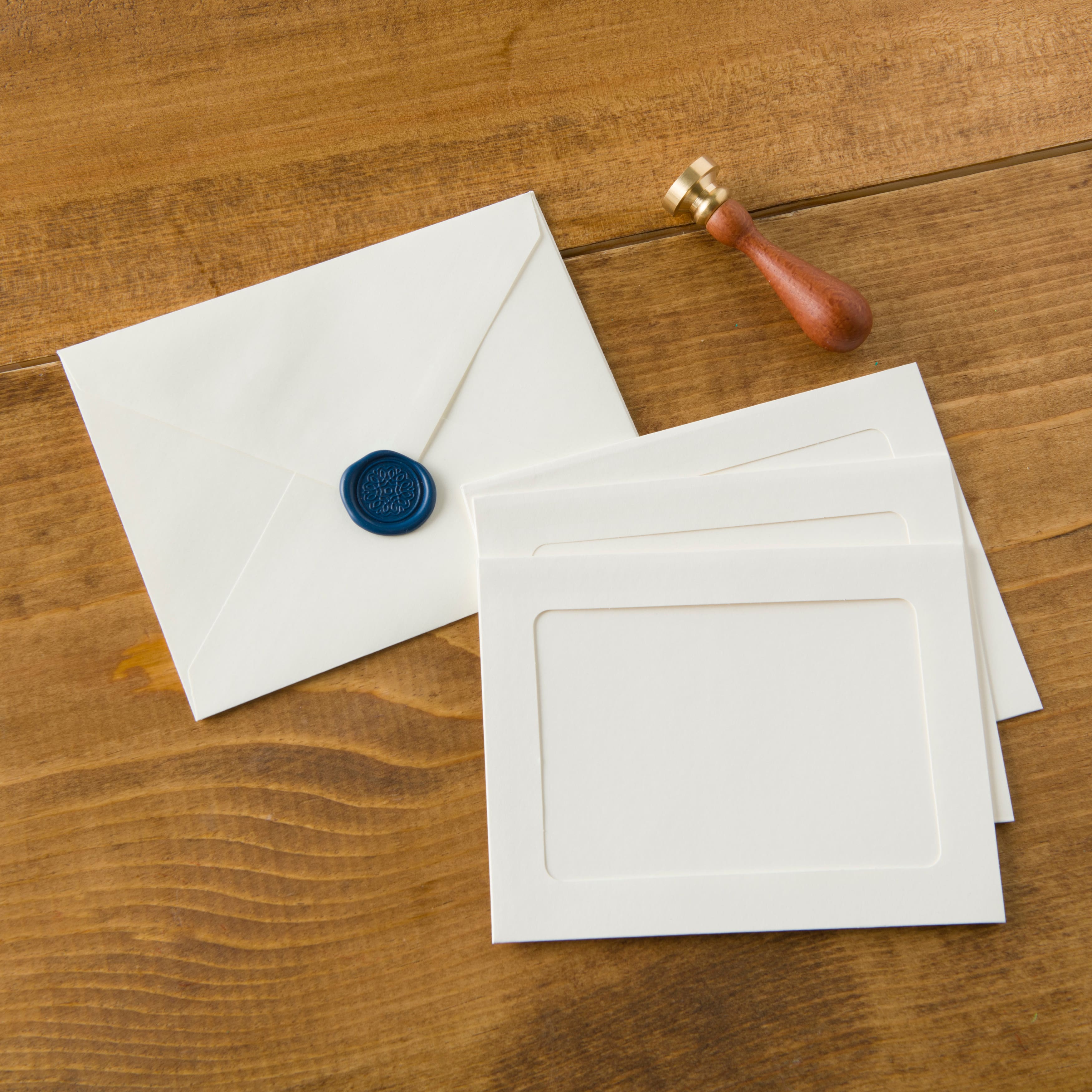 12 Packs: 10 ct. (120 total) 4.25" x 5.5" Ivory Frame Cards & Envelopes by Recollections™
