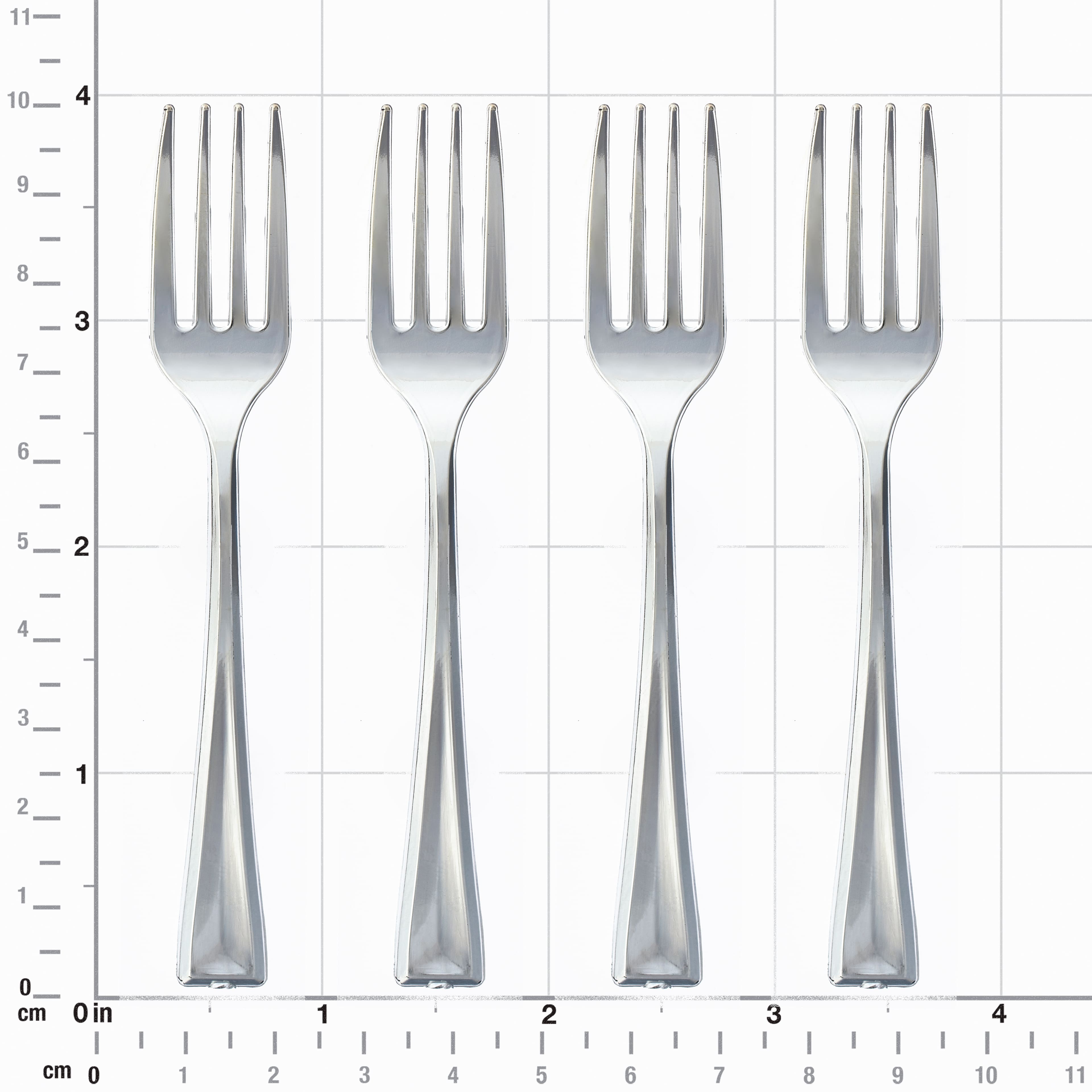 12 Packs: 24 ct. (288 total) Silver Plastic Mini Forks by Celebrate It™
