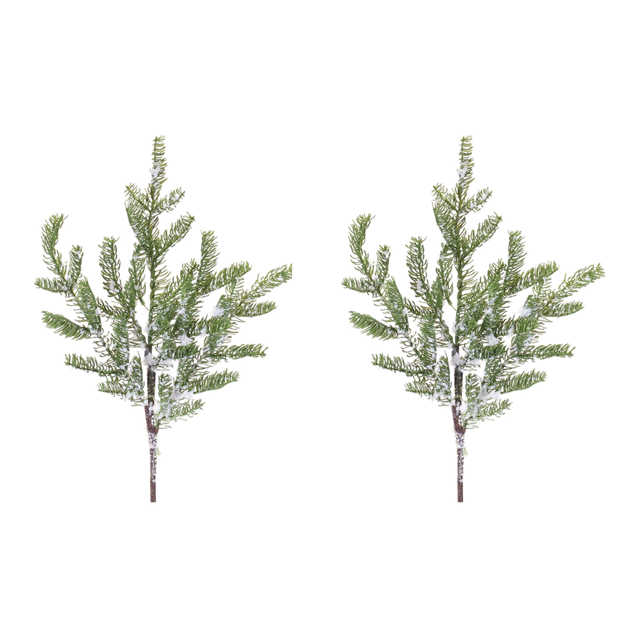 Wintry Green & Brown Pine Spray, 2ct.