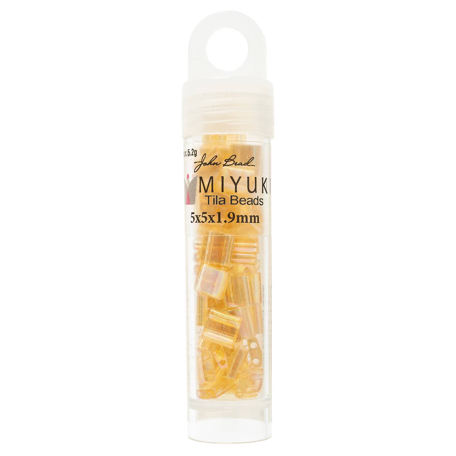 Miyuki® TILA® 5mm Transparent AB Glass Beads Vial