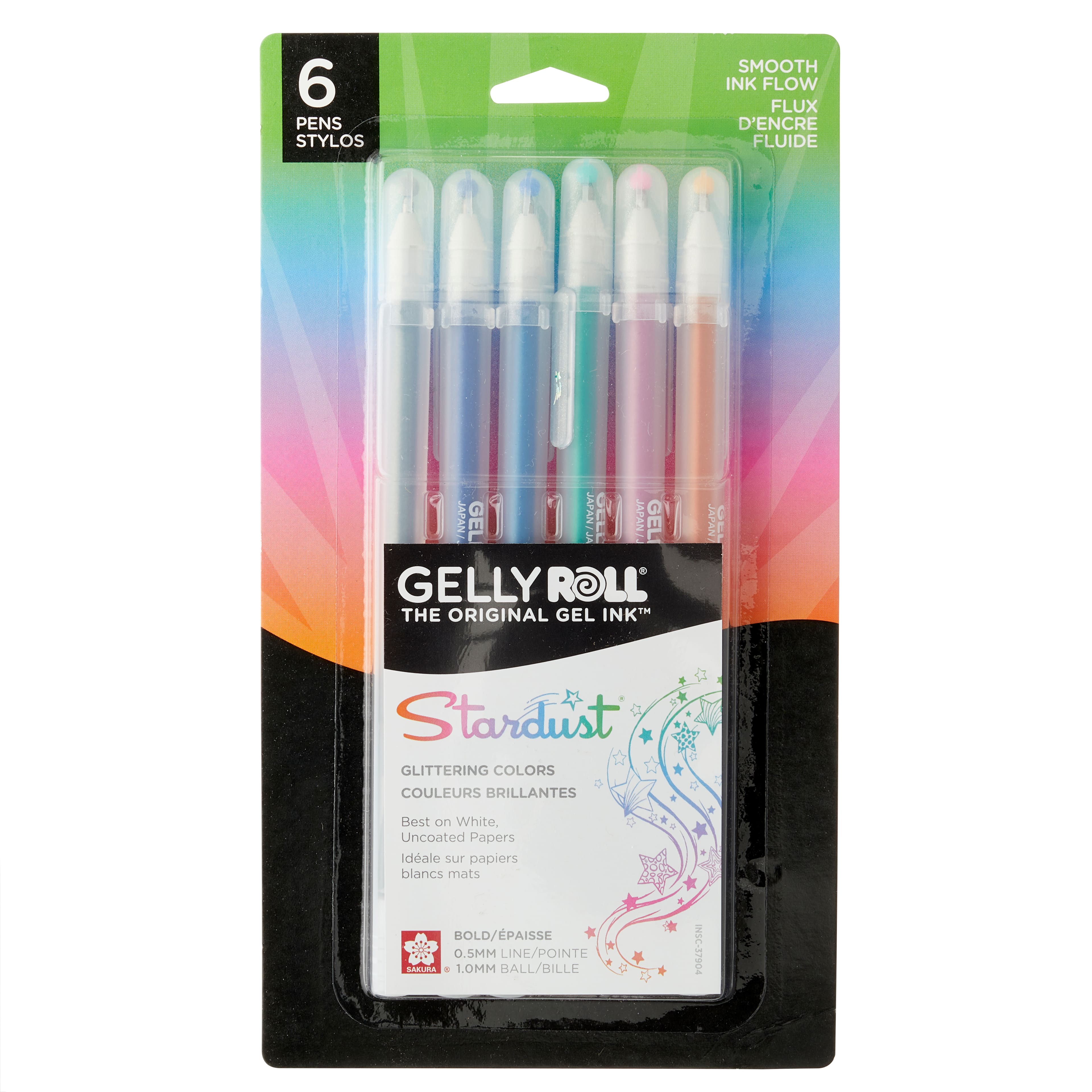 6 Packs: 6 ct. (36 total) Gelly Roll® Stardust® Meteor Glitter Gel Pen Set