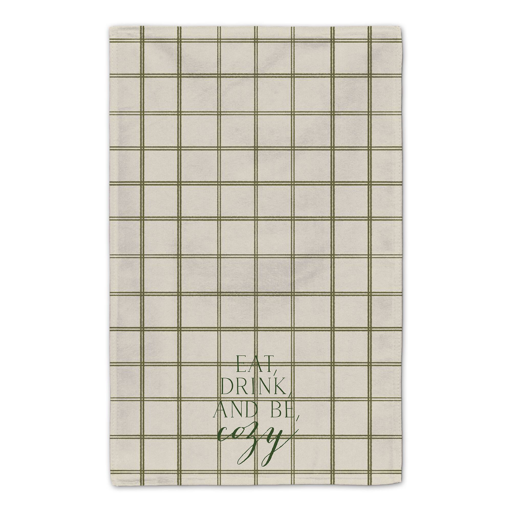 Be Cozy and Check Tea Towel