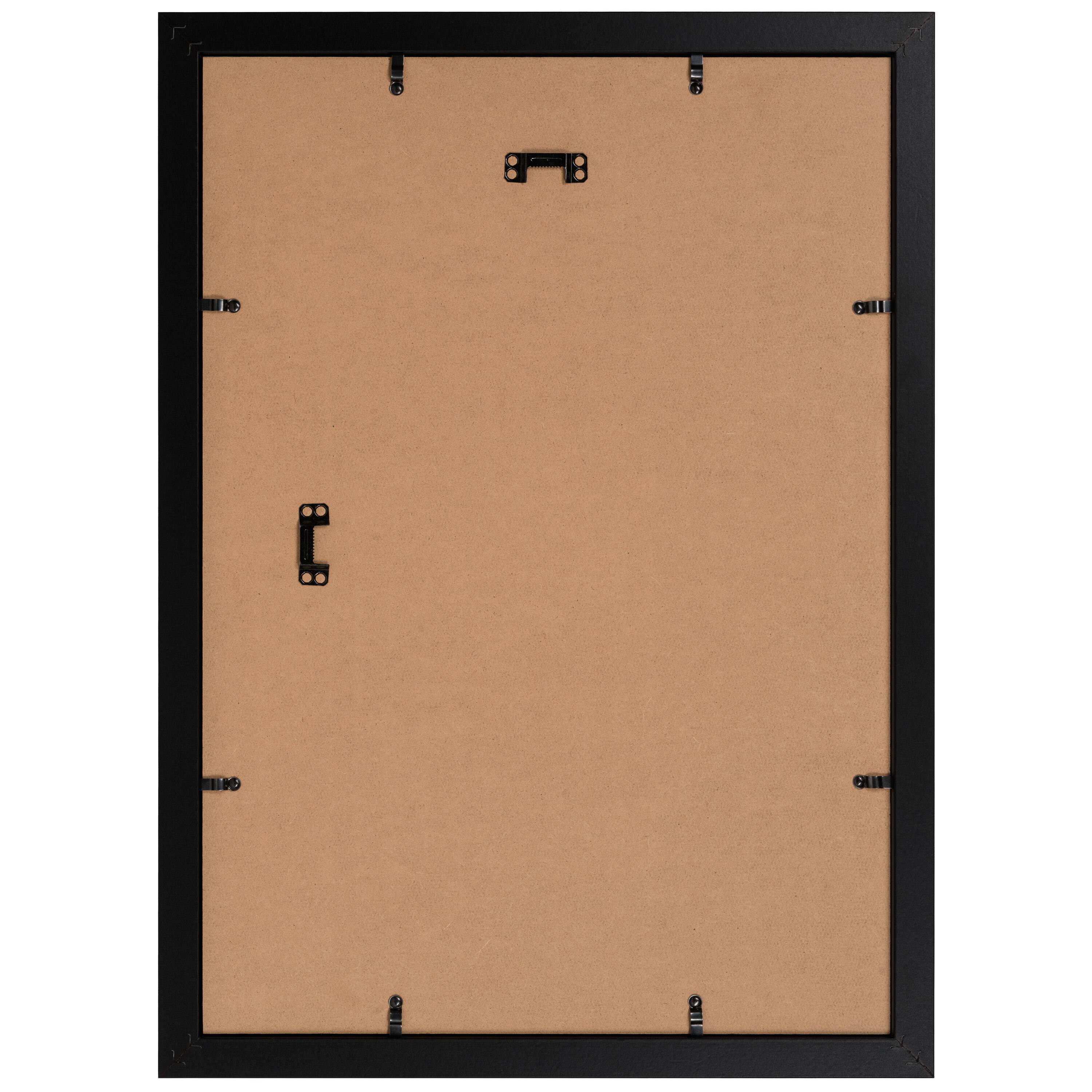 WallsThatSpeak Vertically or Horizontally Hanging Black 24" x 36" Picture Frame with Glass, 4ct.