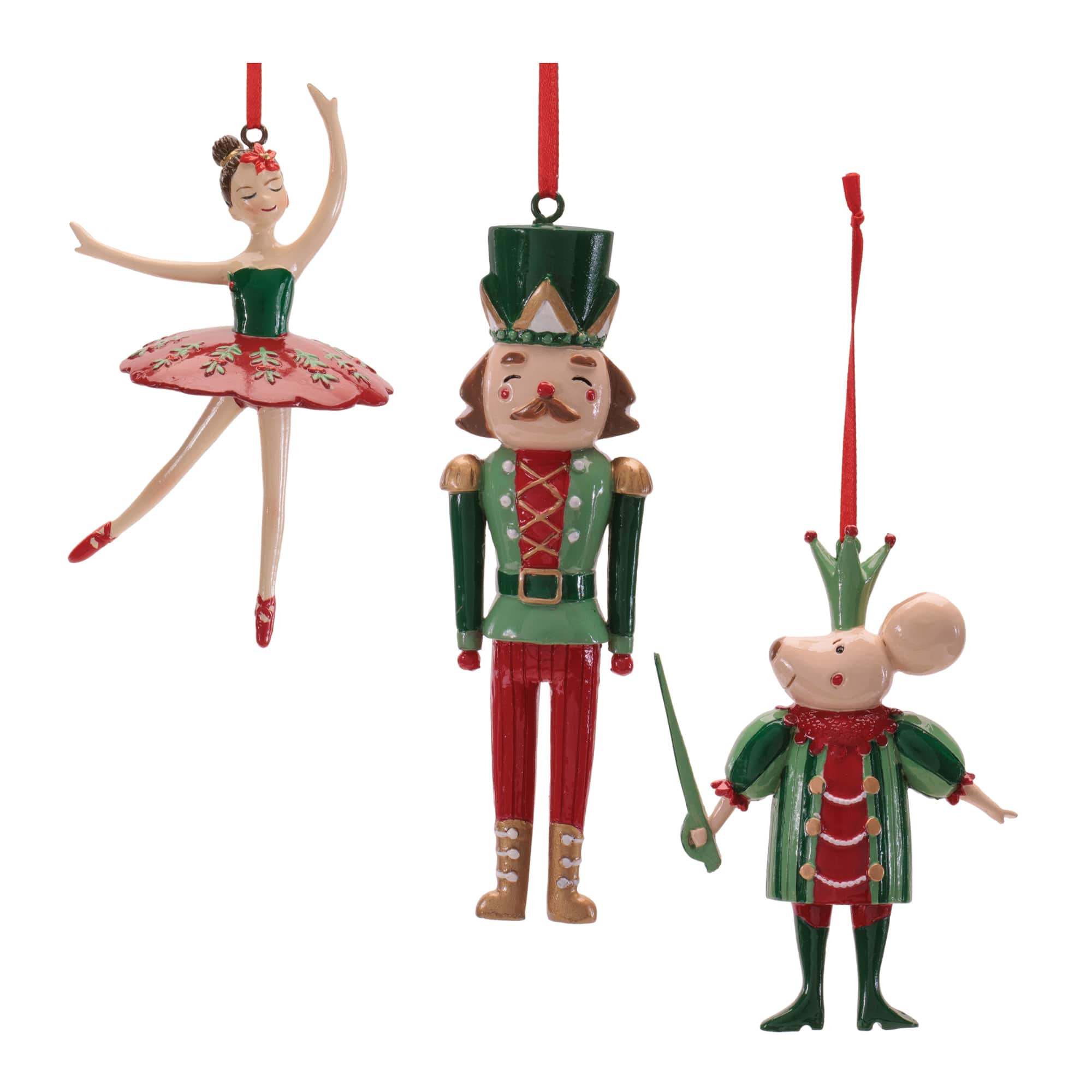 Melrose Nutcracker Ballet Ornament Set