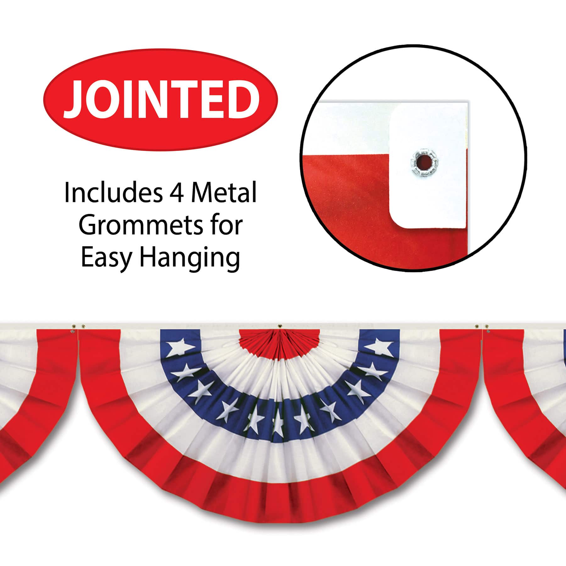Beistle 6ft. Jointed Patriotic Bunting Cutout