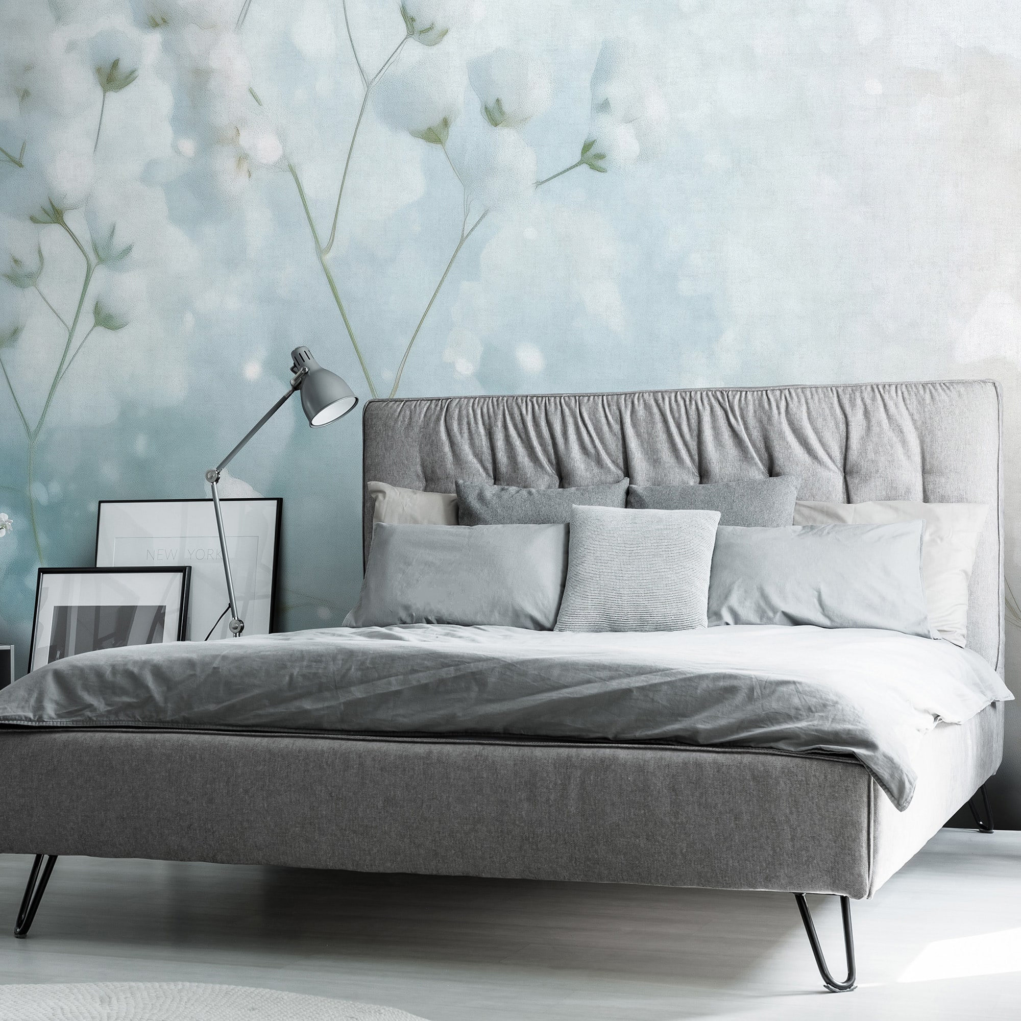 Designs Direct Cotton Haze Blue Wall Mural