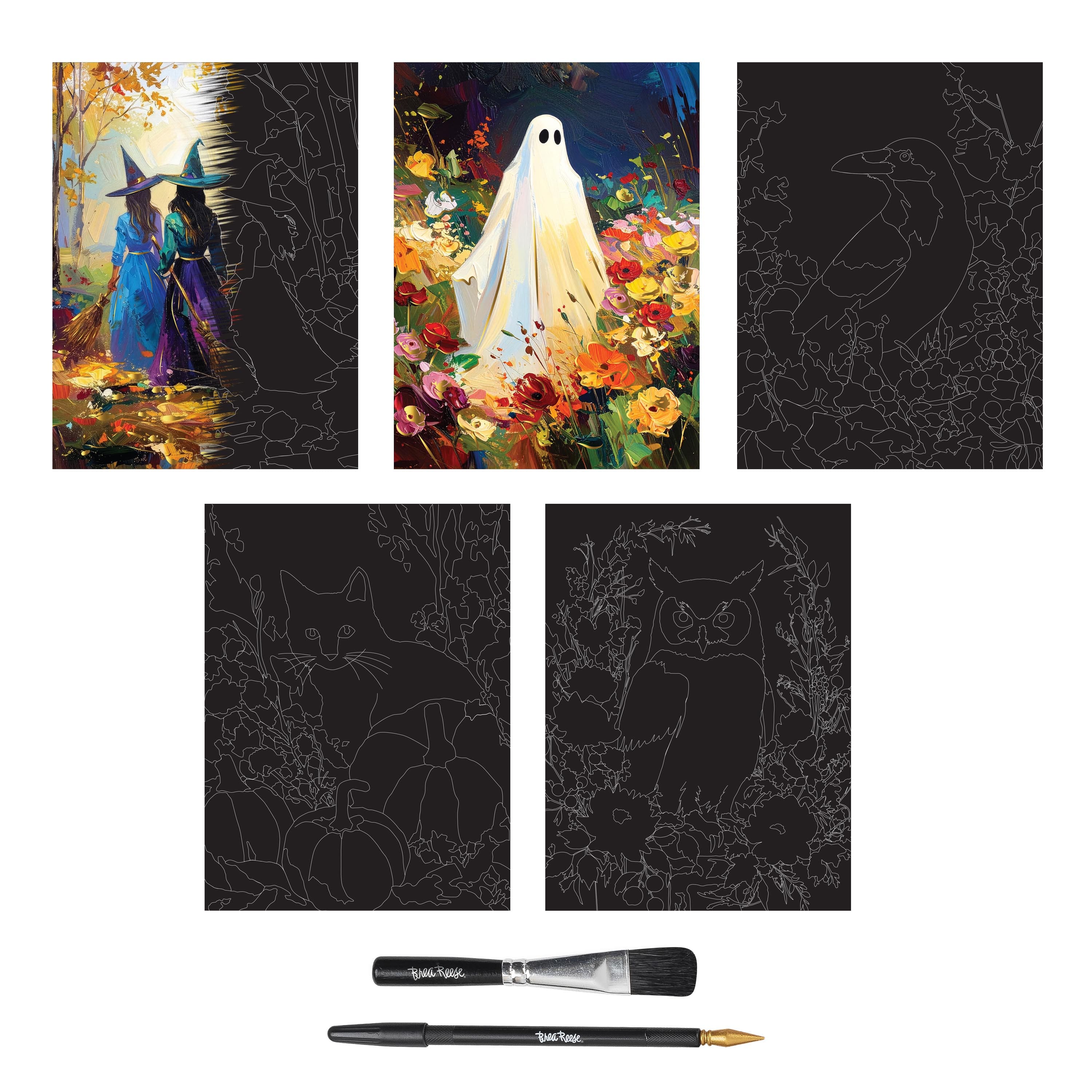 Brea Reese® 9" x 12" Witchy Forest Scratch Art Paper Pad