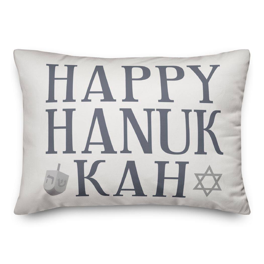 Happy Hanukkah 14x20 Spun Poly Pillow