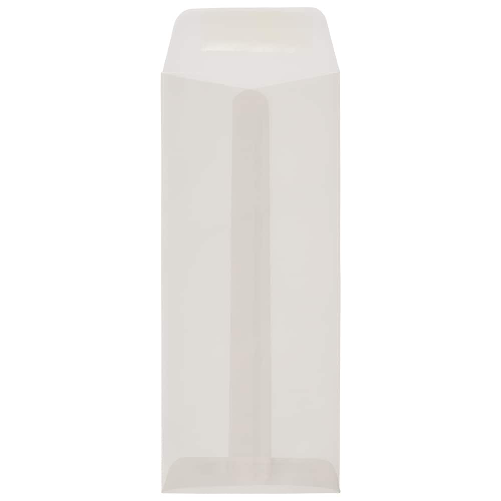 JAM Paper 4.125" x 9.5" Translucent Clear Vellum Envelopes